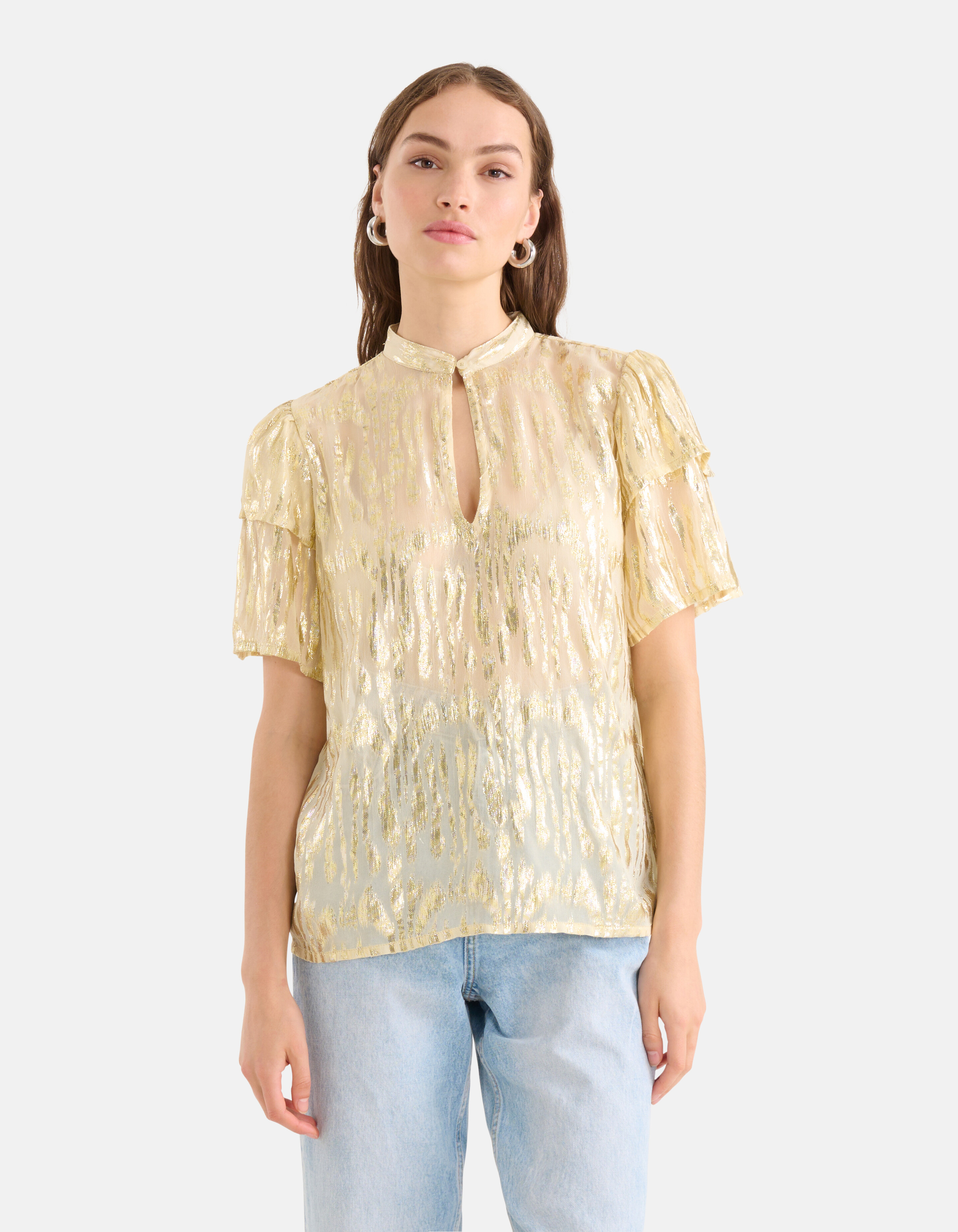 Jacquard-Lurex-Oberteil Off White SHOEBY WOMEN