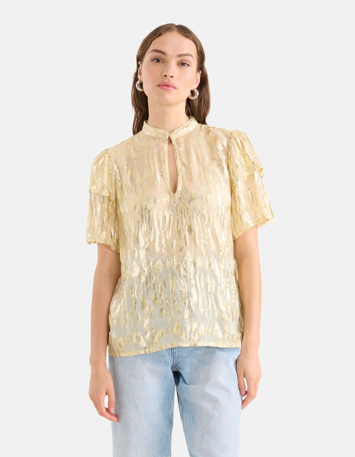 Jacquard-Lurex-Oberteil Off White SHOEBY WOMEN
