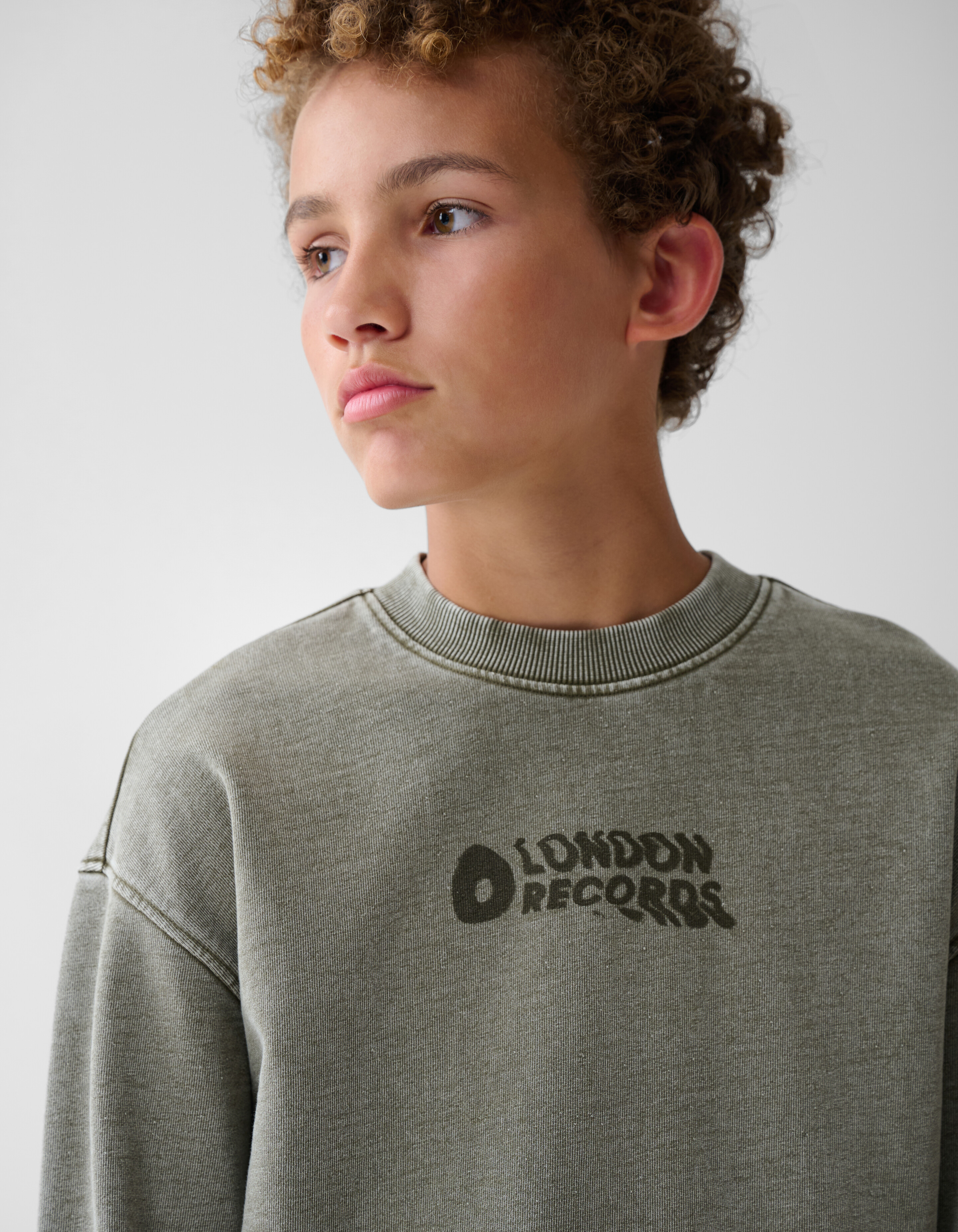Textdruck Pullover Dunkelgrau SHOEBY BOYS