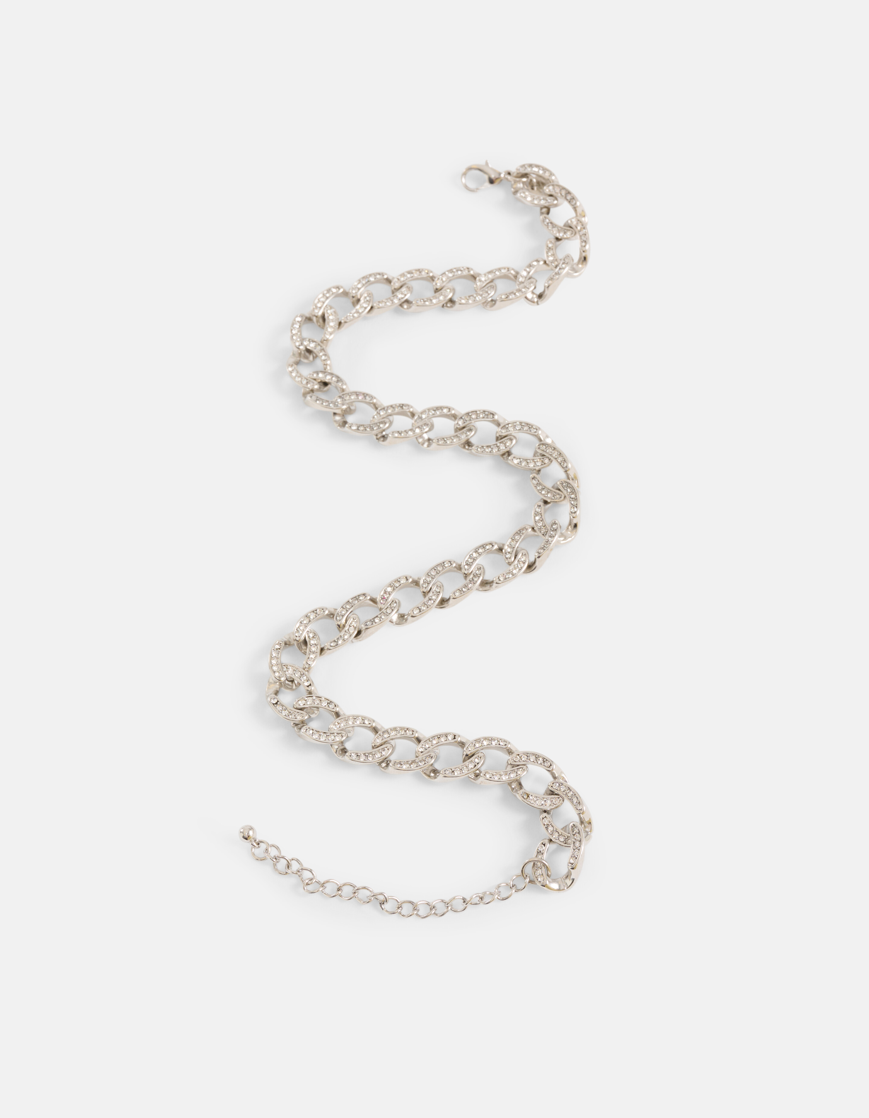 Strass Kette Halskette Silber SHOEBY ACCESSOIRES