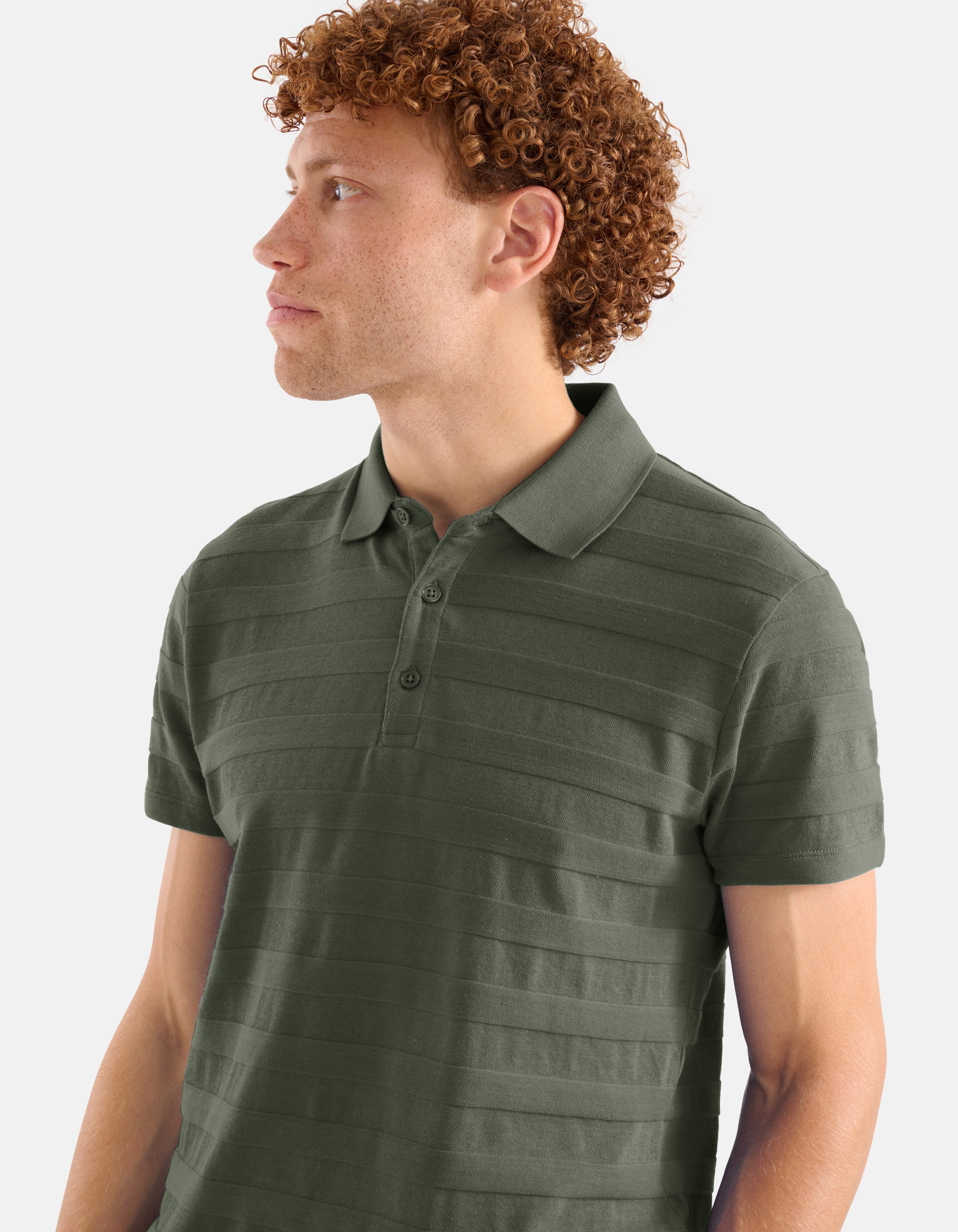 Struktur Polo Dunkelgrün SHOEBY MEN