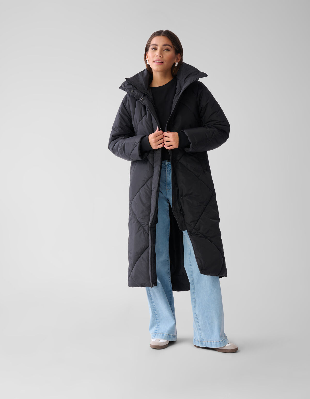 Lange Pufferjacke Schwarz SHOEBY WOMEN