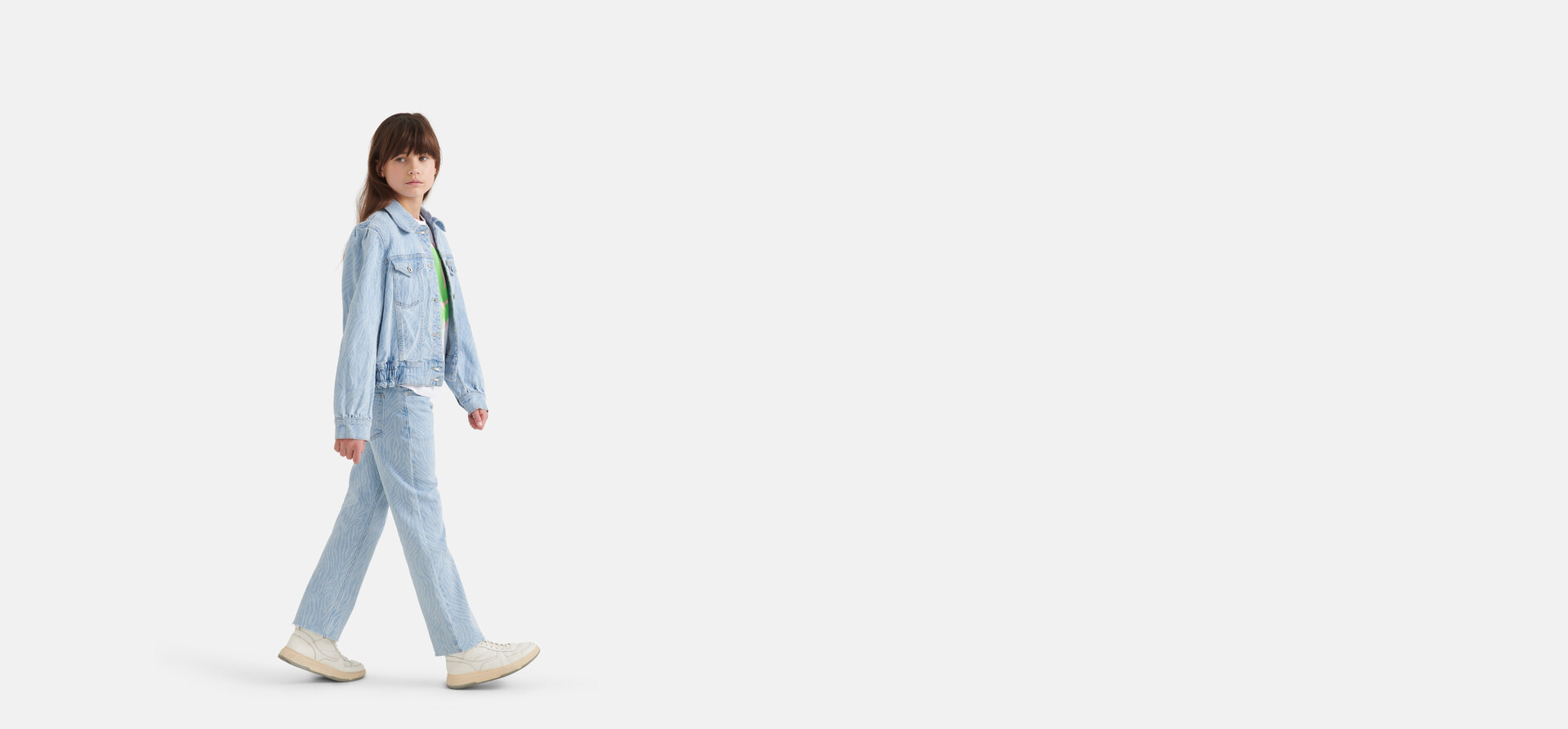 Straight Fit Jeans mit Zebramuster Gebleicht SHOEBY GIRLS