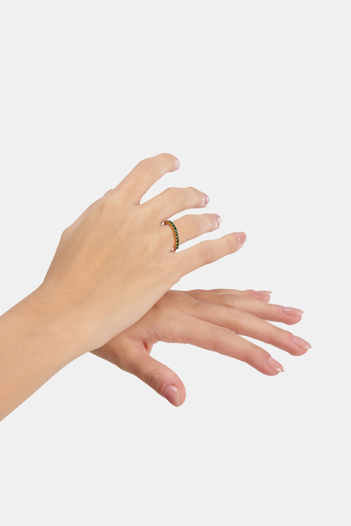 Gr&uuml;ner Steinring Edelstahl ACCESSOIRES SHOEBY