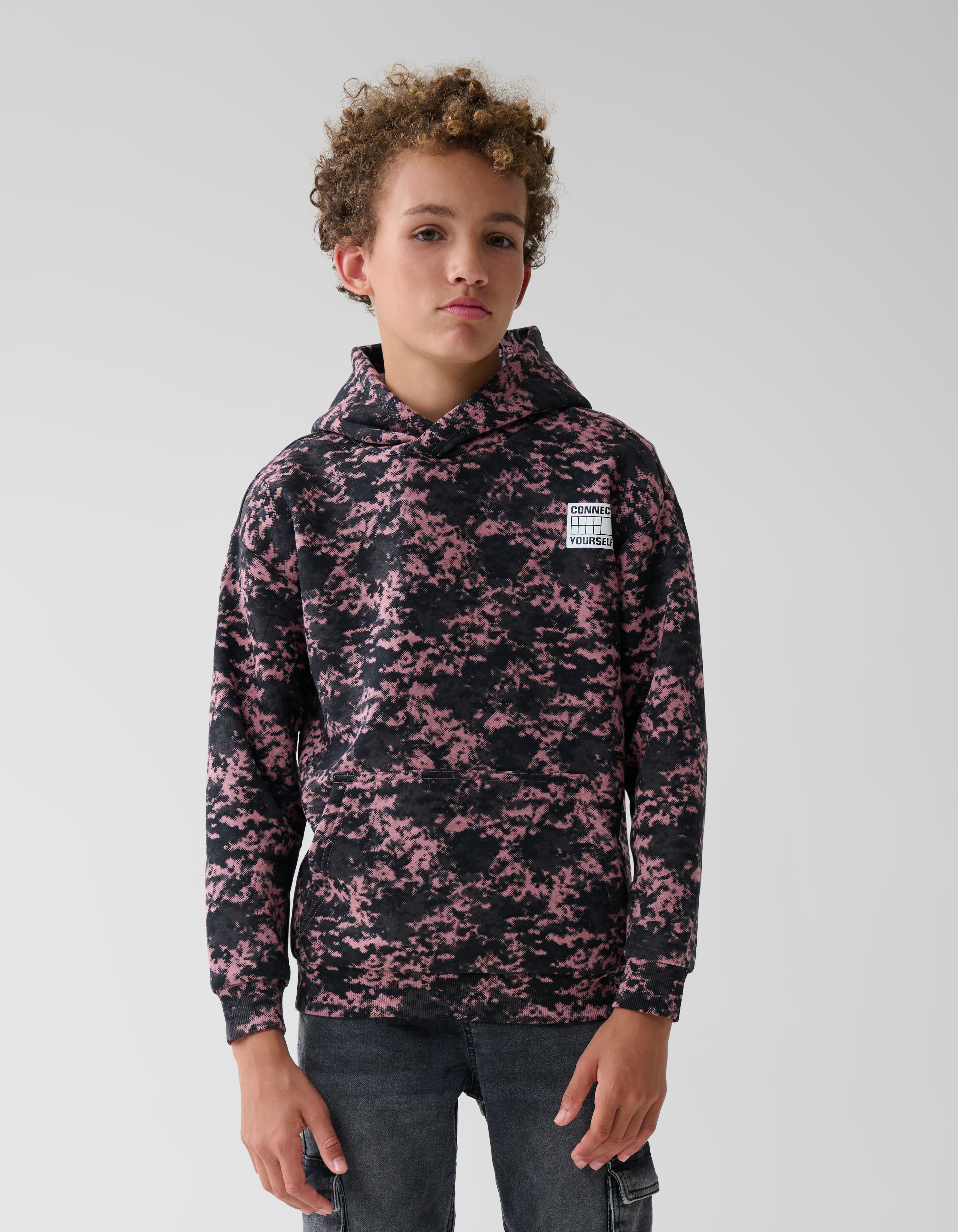Bedruckter Hoodie Dunkelrosa SHOEBY BOYS
