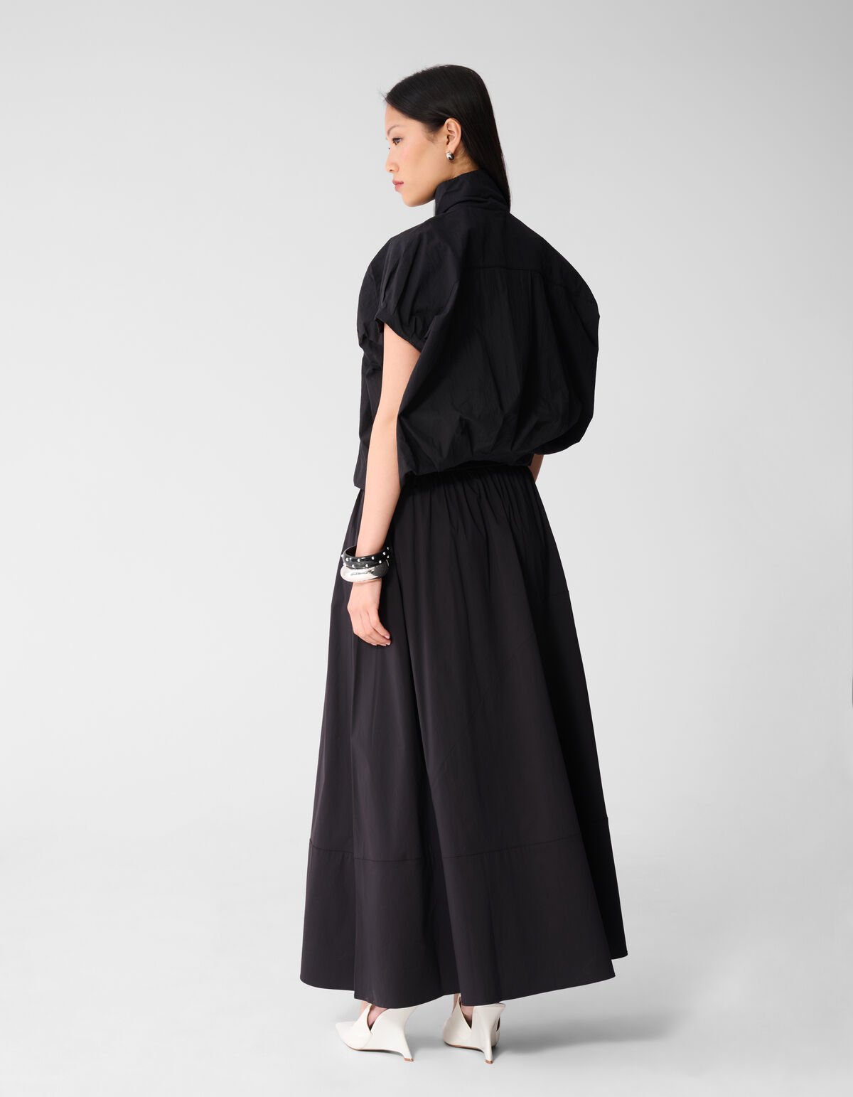 Oversized Balloon Fit Bluse Schwarz SHOEBY WOMEN