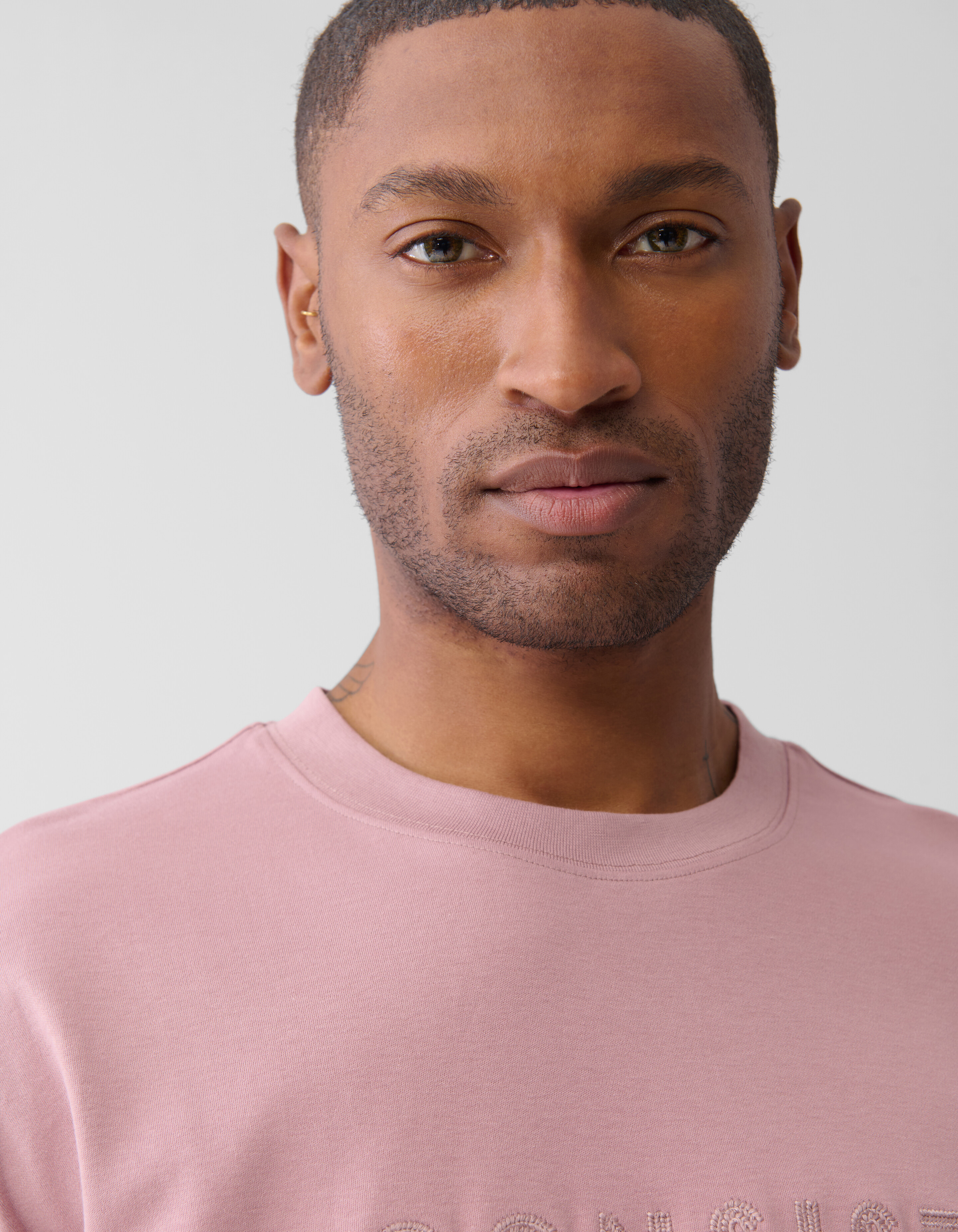 Stickerei Kunstwerk T-shirt Rosa SHOEBY MEN