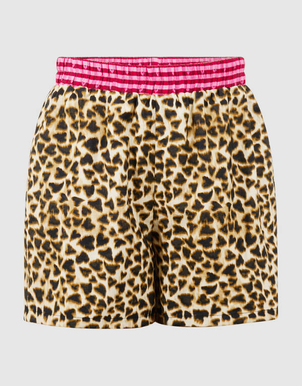Mix Leopard Shorts Hellbraun SHOEBY GIRLS