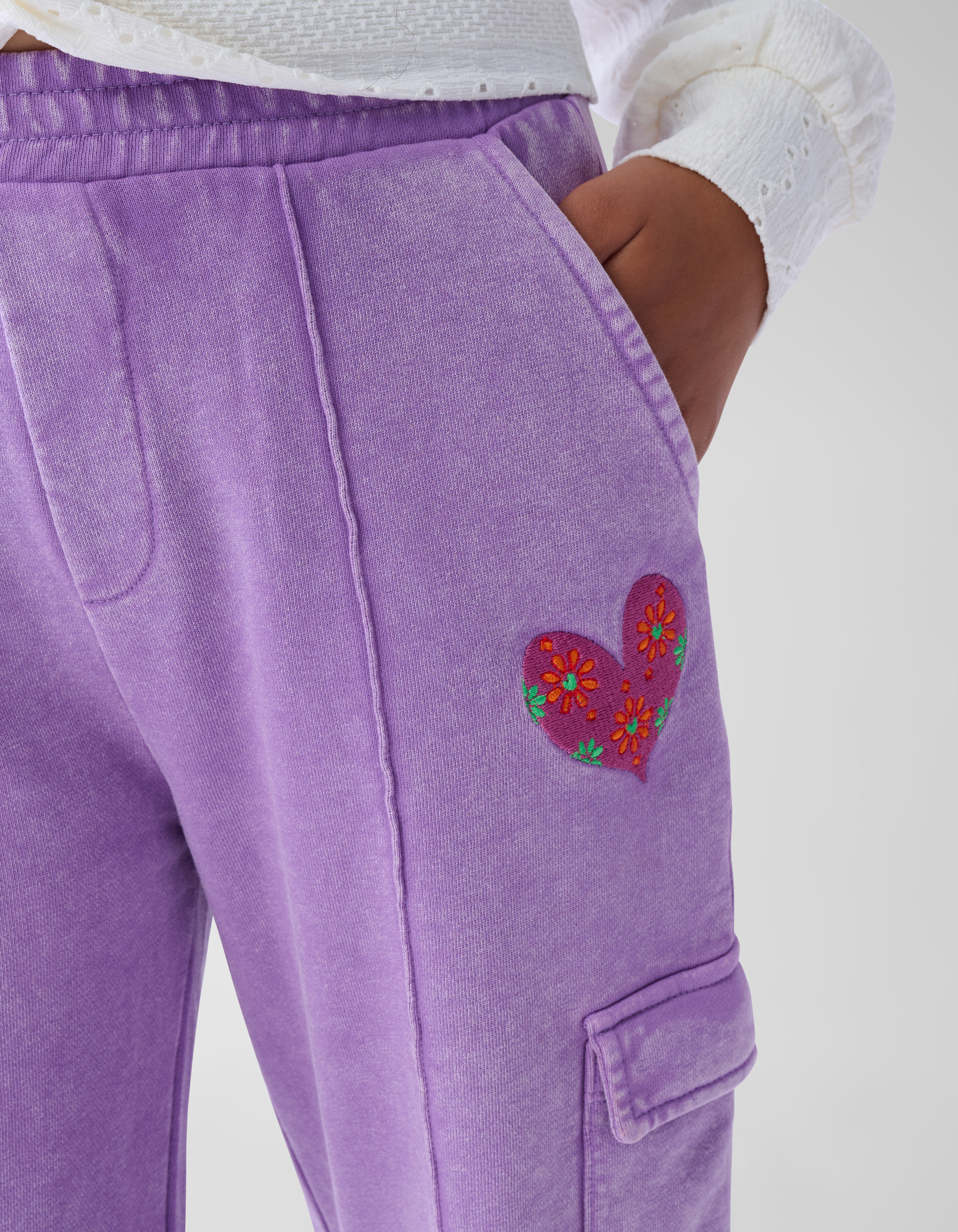 Cargohose mit weitem Bein Lila SHOEBY GIRLS