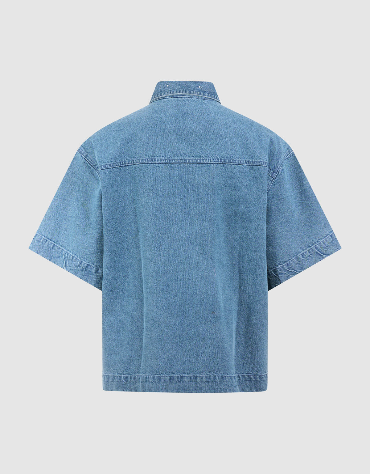 &Uuml;bergro&szlig;e Strass-Jeansbluse Blau SHOEBY WOMEN