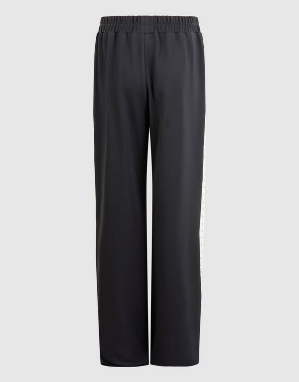Dunkelgraue, mit Nieten besetzte Weite Hose SHOEBY GIRLS