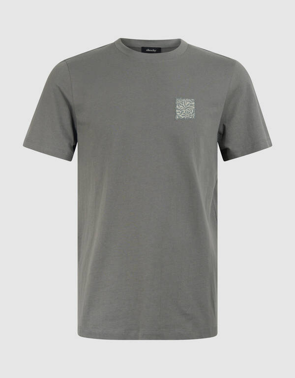 Blumenblock-T-Shirt Dunkelgrün SHOEBY MEN