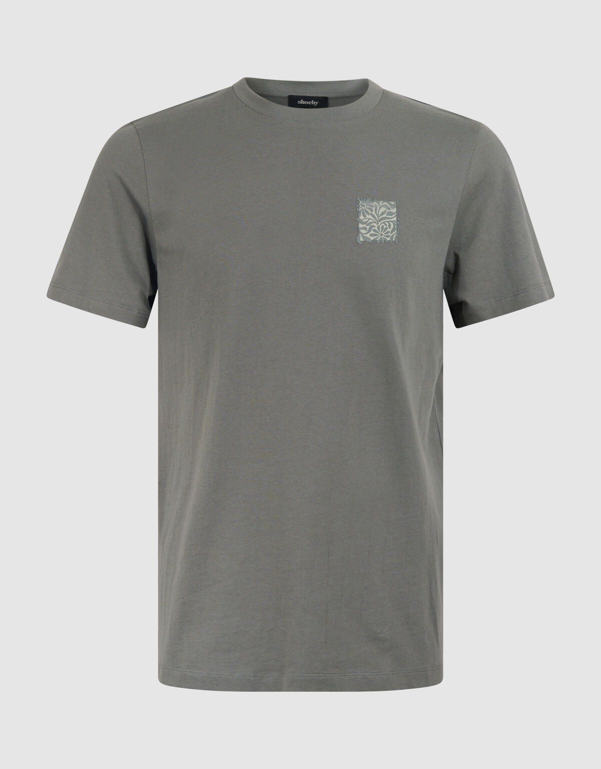 Blumenblock-T-Shirt Dunkelgrün SHOEBY MEN