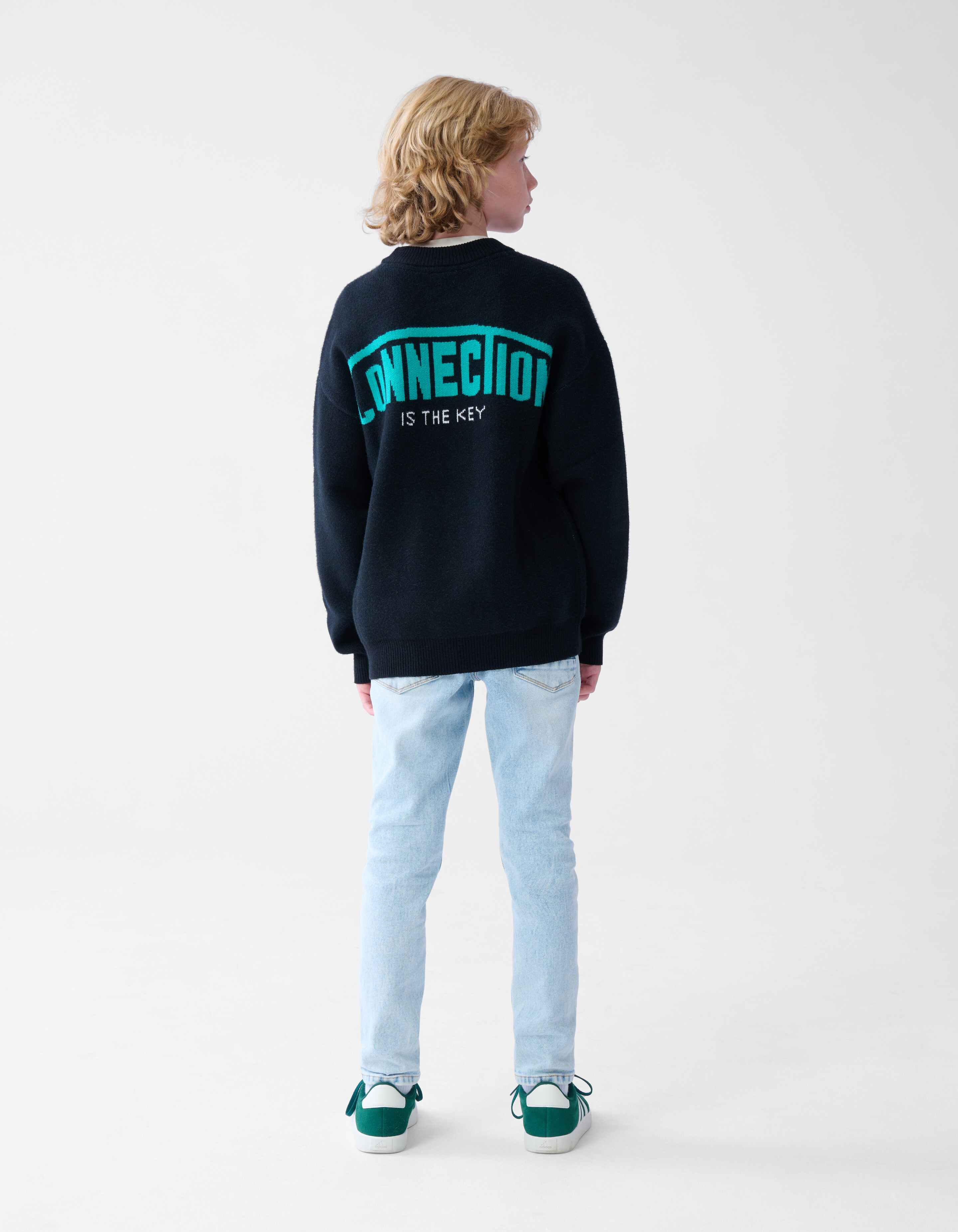Textdruck Pullover Schwarz SHOEBY BOYS