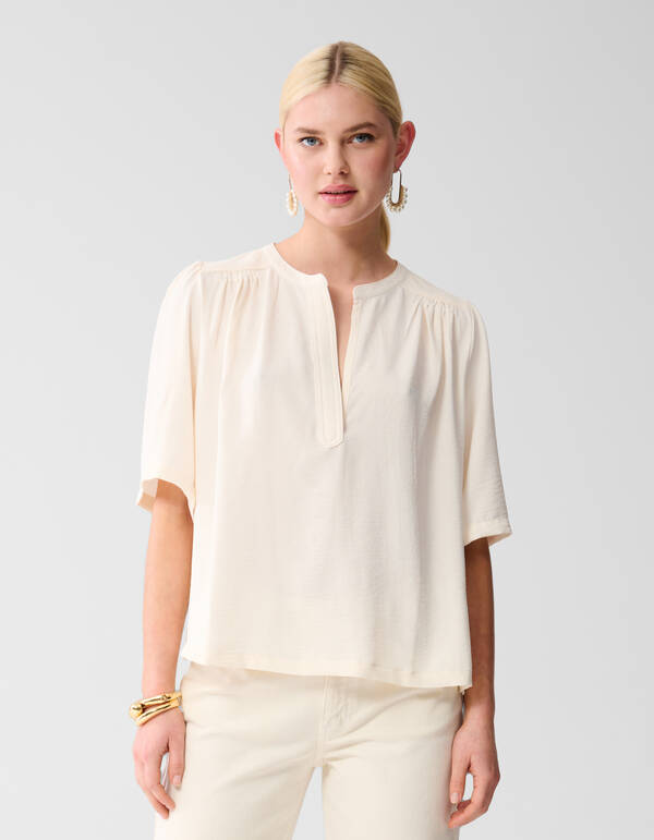 Twist-Bluse Off White SHOEBY WOMEN