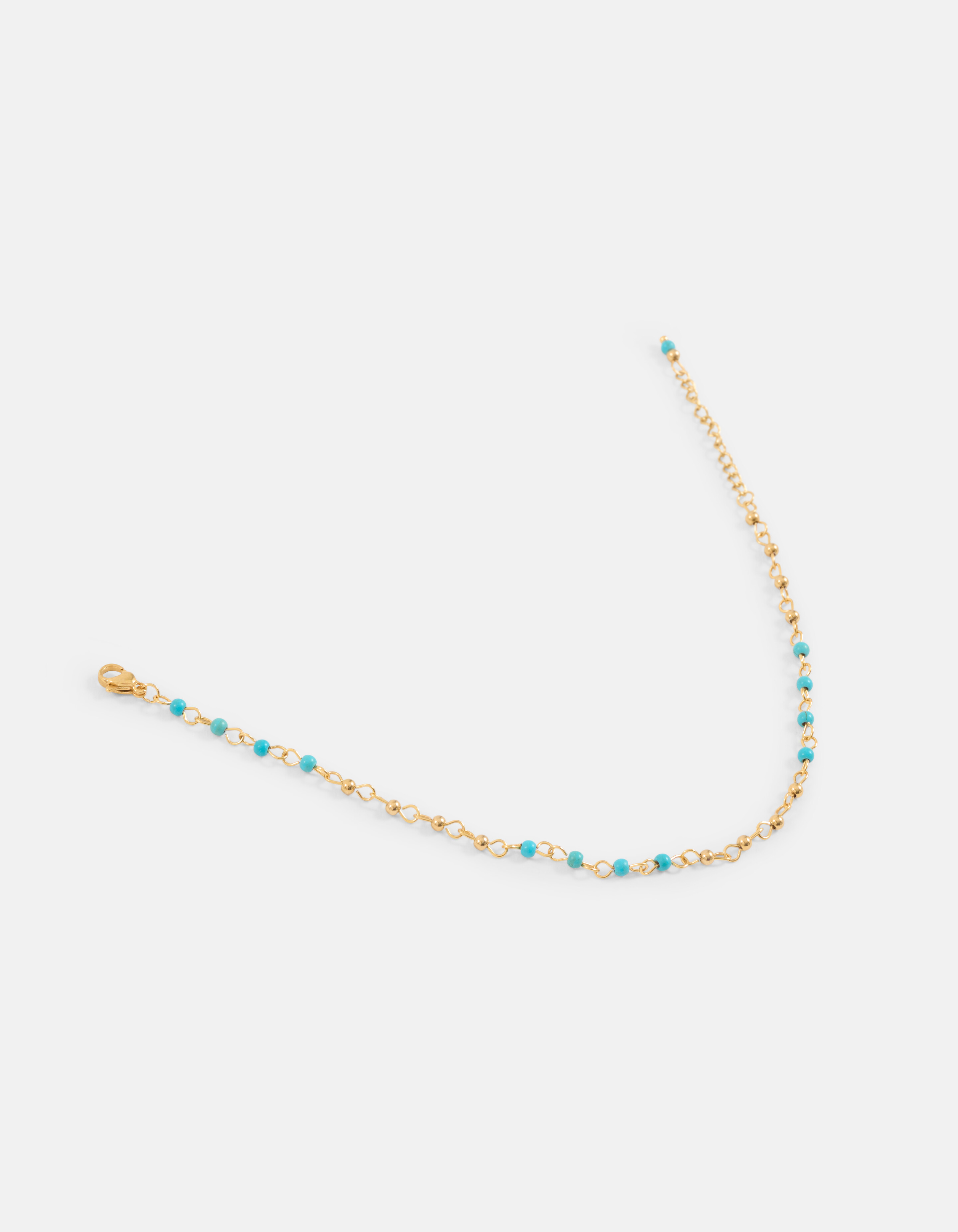 Perlen-Knöchel-Armband Blau SHOEBY ACCESSOIRES