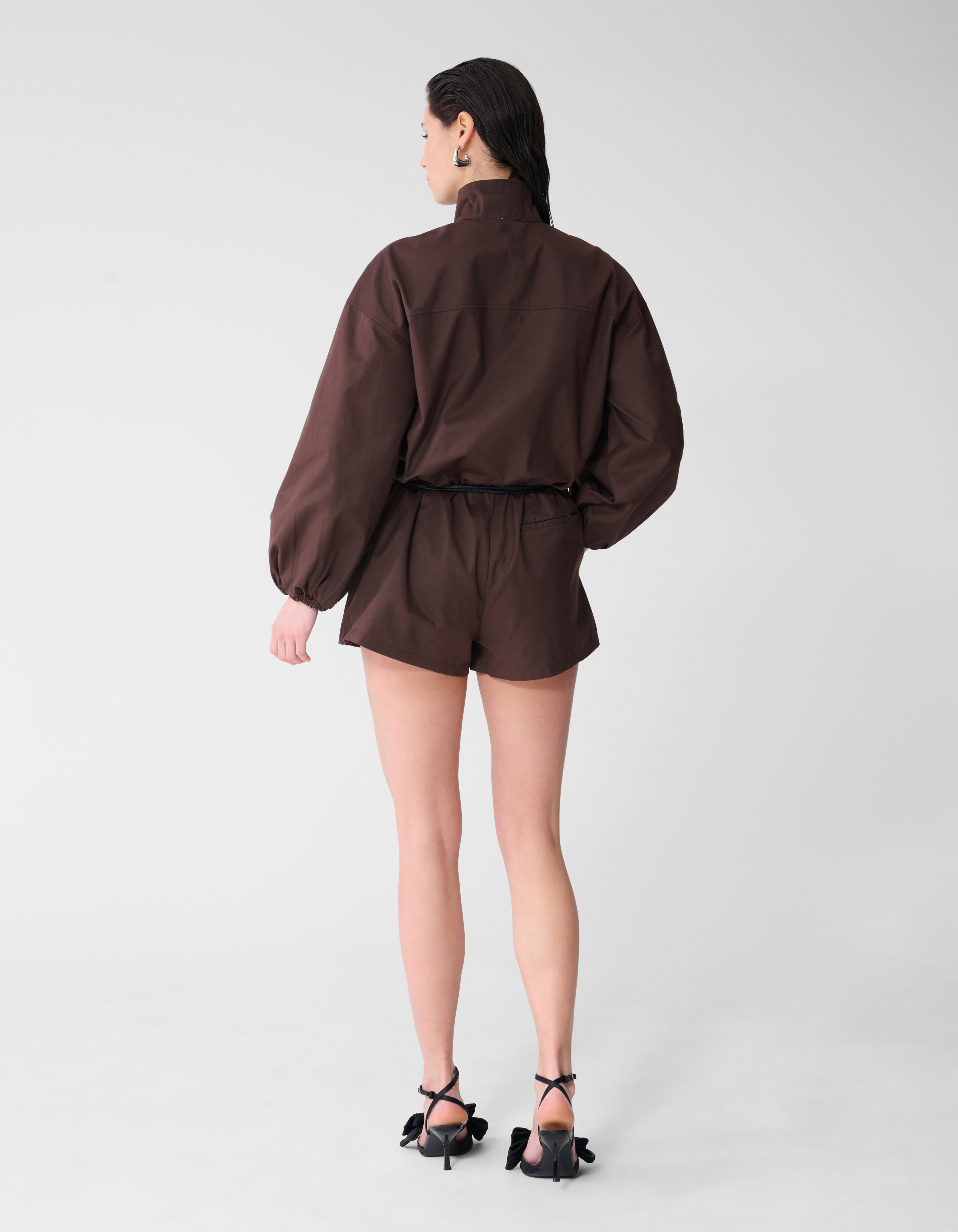 Satin-Jumpsuit in Dunkelbraun SHOEBY WOMEN