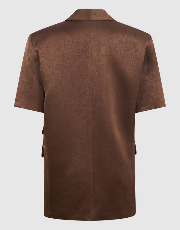 Kurz&auml;rmeliger Blazer Dunkelbraun SHOEBY WOMEN