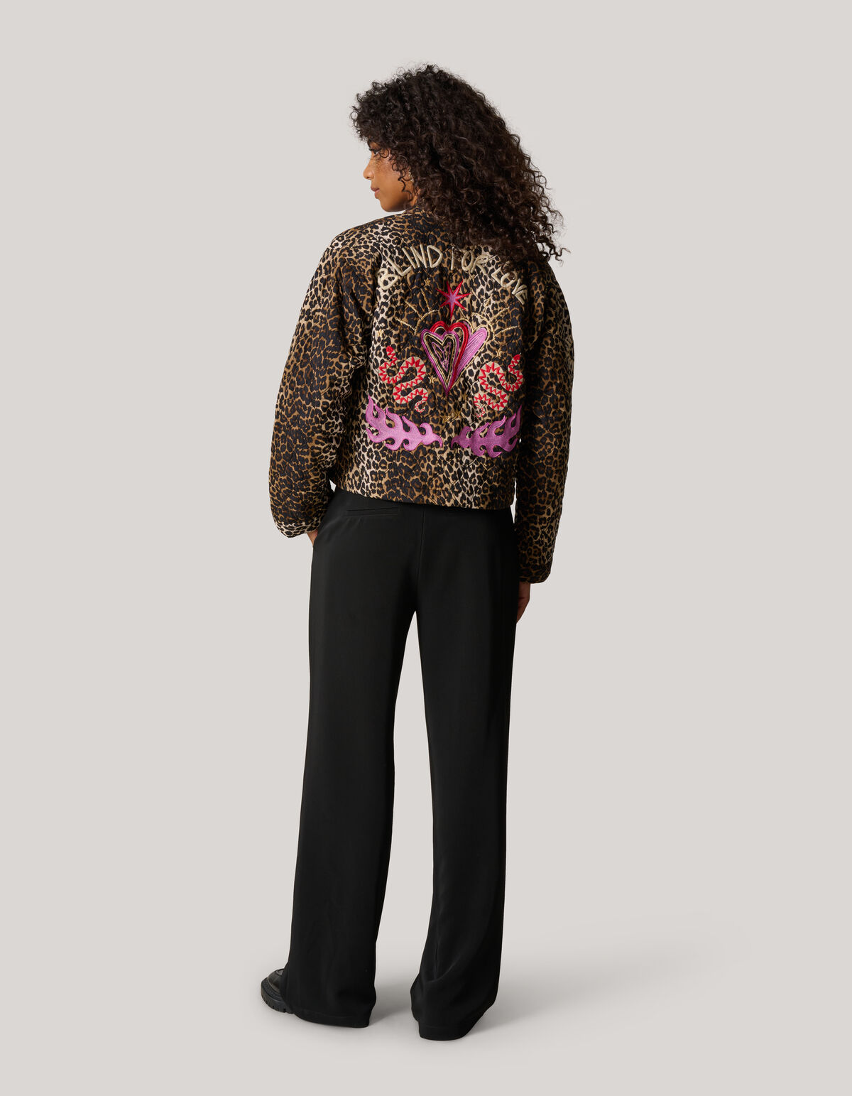 Jacke mit Leopardenstickerei Braun SHOEBY WOMEN