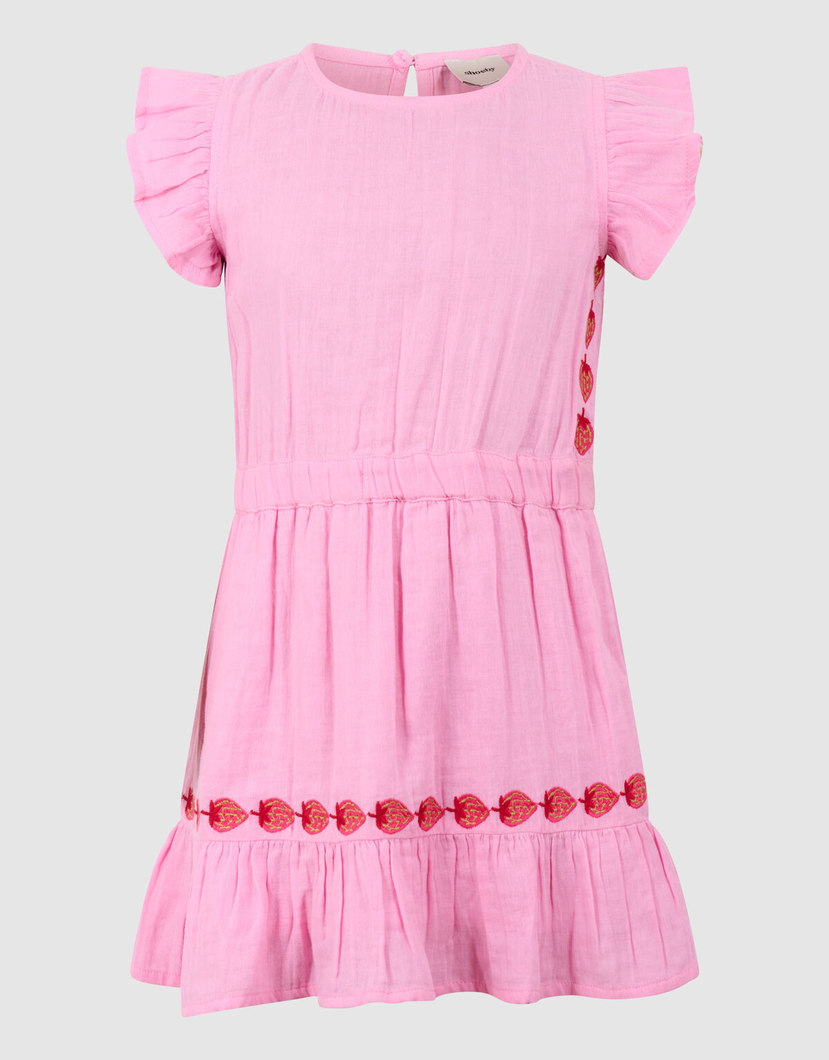 Erdbeerstickerei Mini Kleid Rosa SHOEBY GIRLS