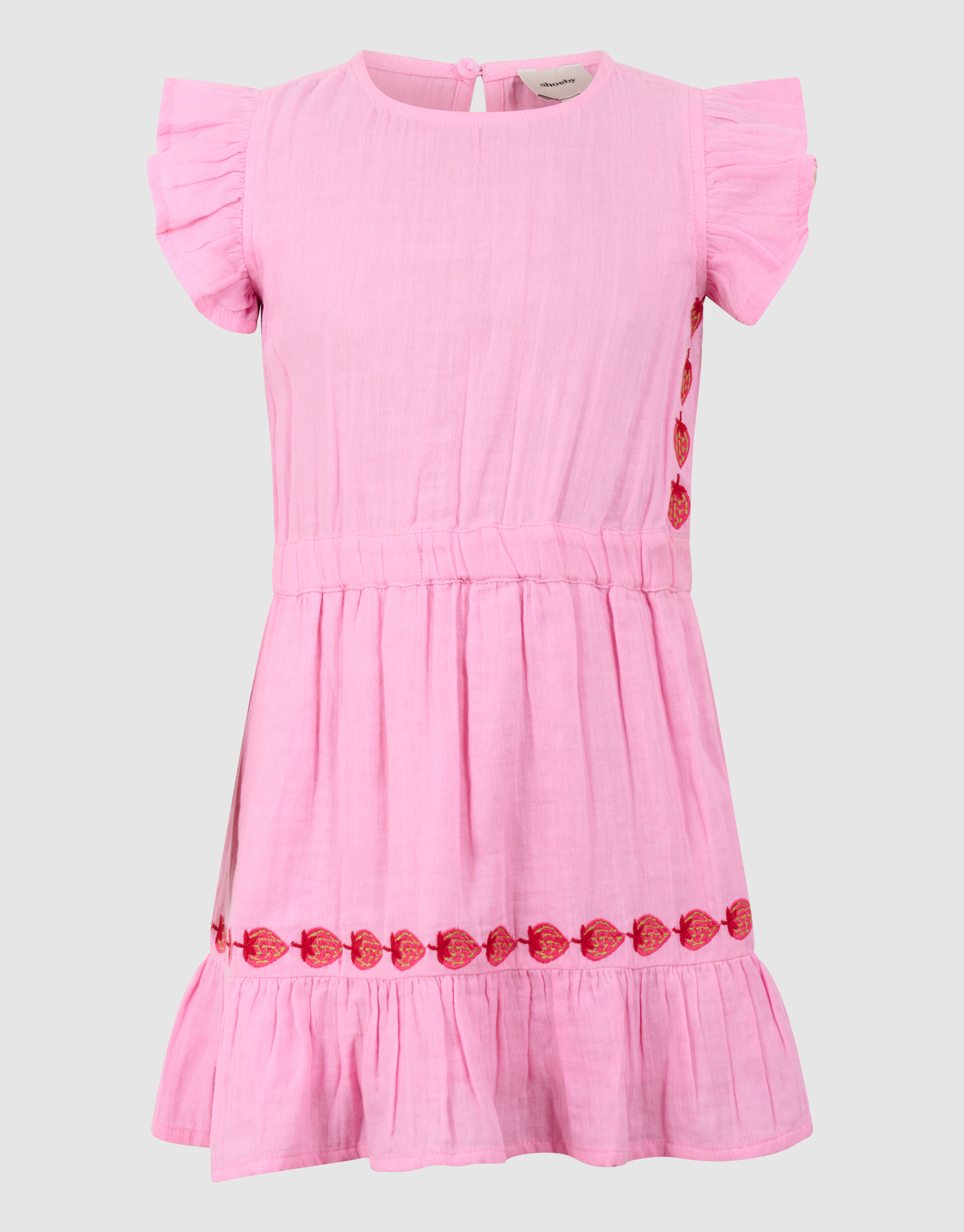 Erdbeerstickerei Mini Kleid Rosa SHOEBY GIRLS