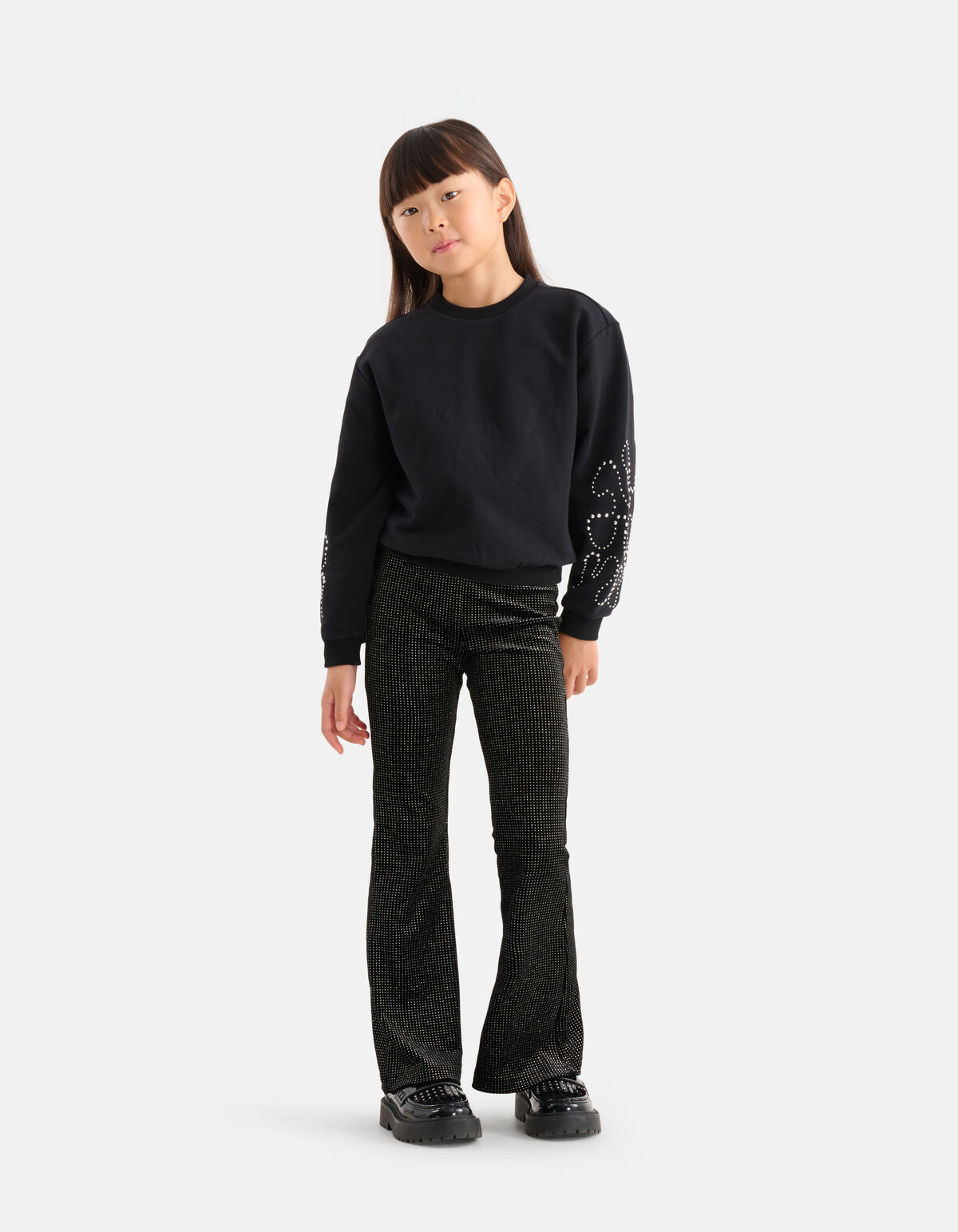 Nieten Pullover Schwarz SHOEBY GIRLS