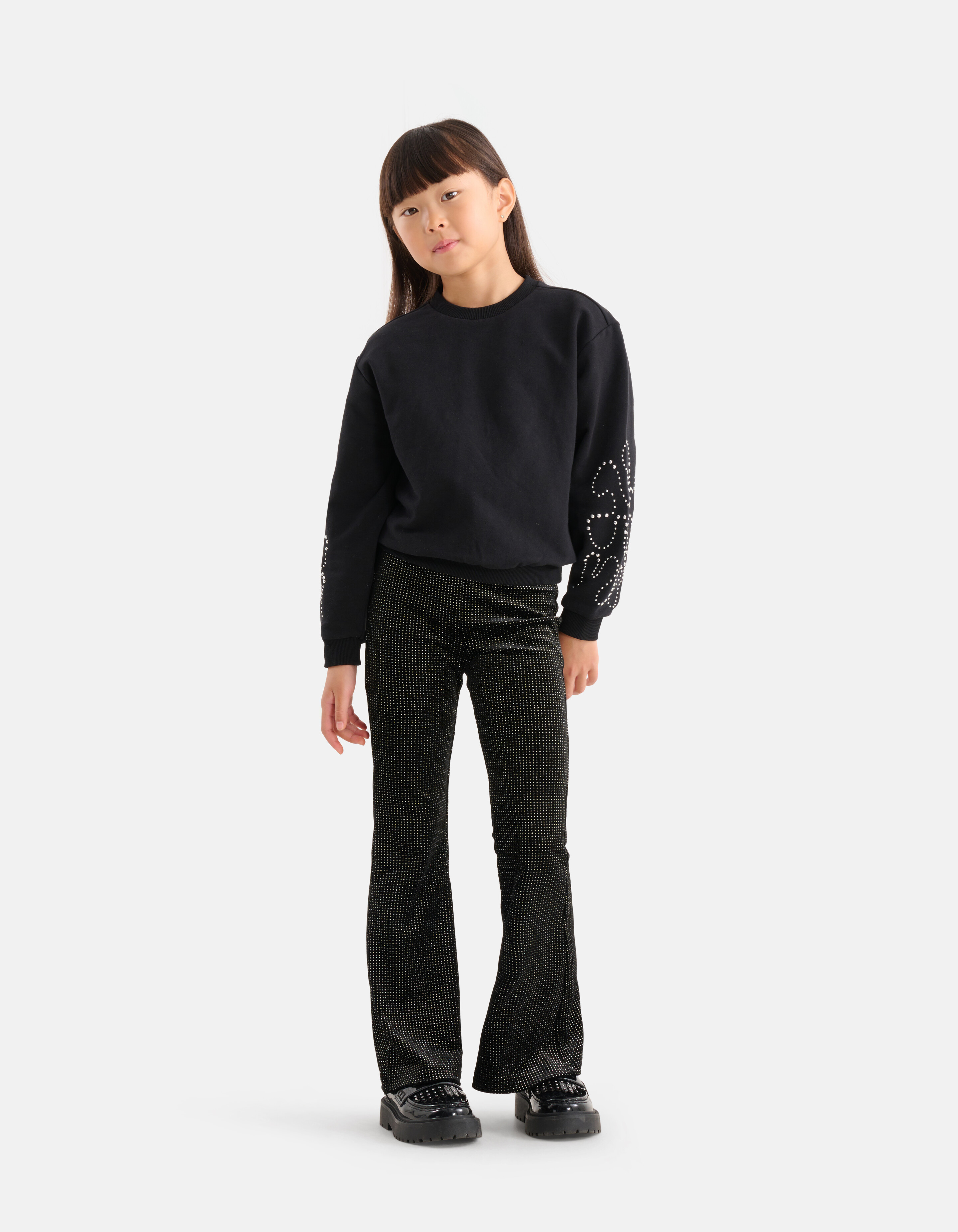 Nieten Pullover Schwarz SHOEBY GIRLS