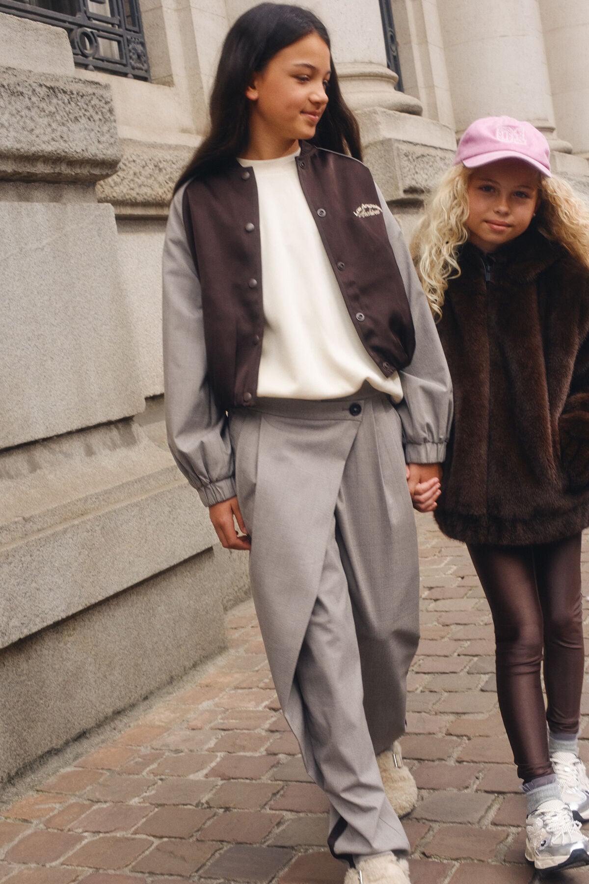 Asymmetrische Karohose Grau SHOEBY GIRLS