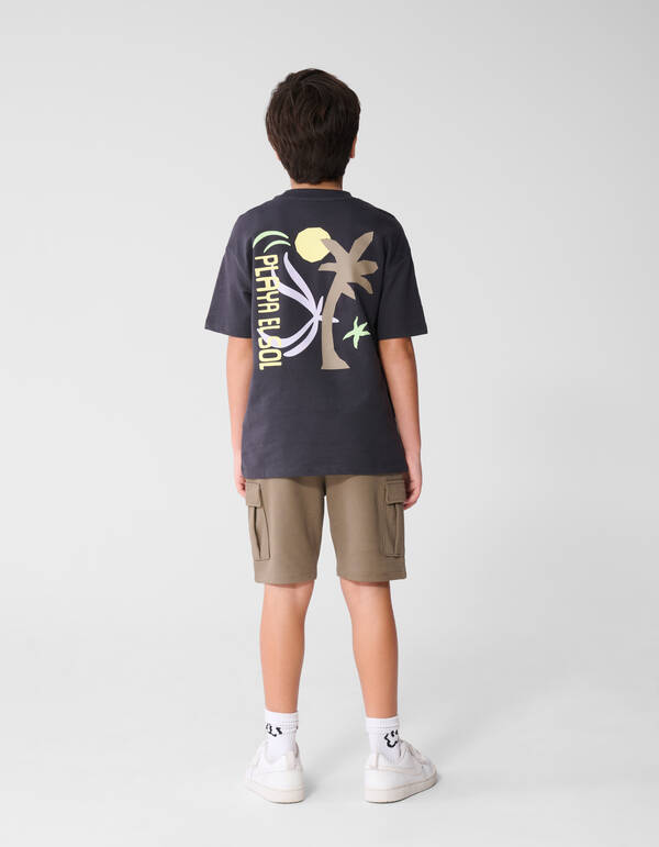 Playa Artwork T-Shirt Dunkelgrau SHOEBY BOYS