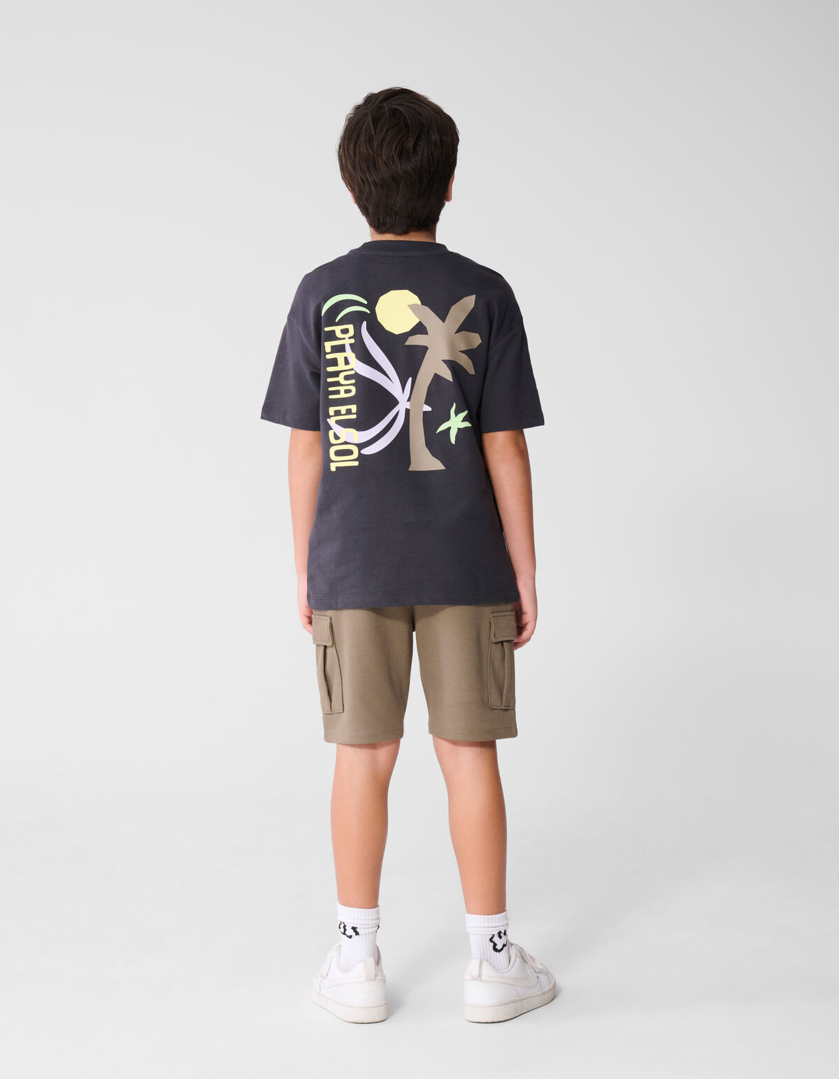 Playa Artwork T-Shirt Dunkelgrau SHOEBY BOYS