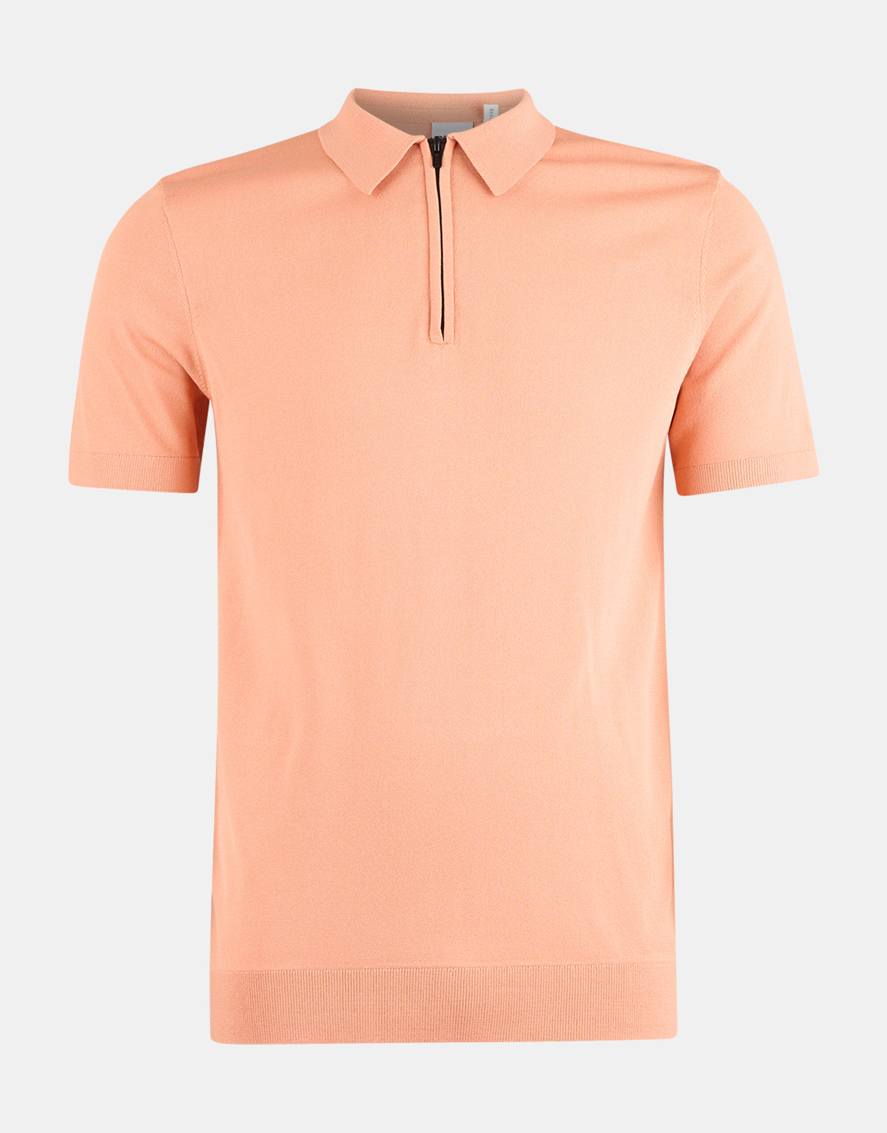 Gestricktes Poloshirt mit Reißverschluss REFILL