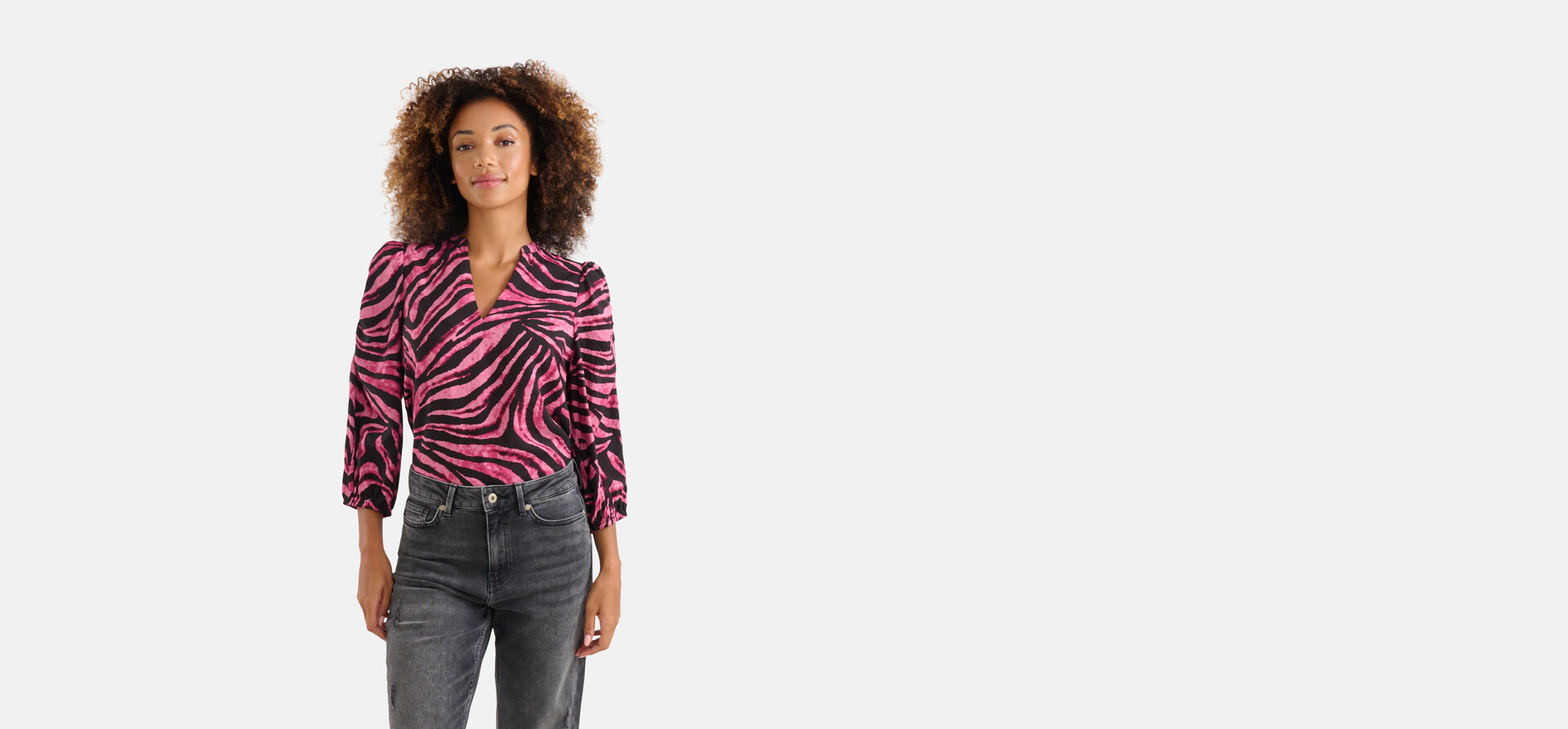 Zebramuster-Top Rosa SHOEBY WOMEN