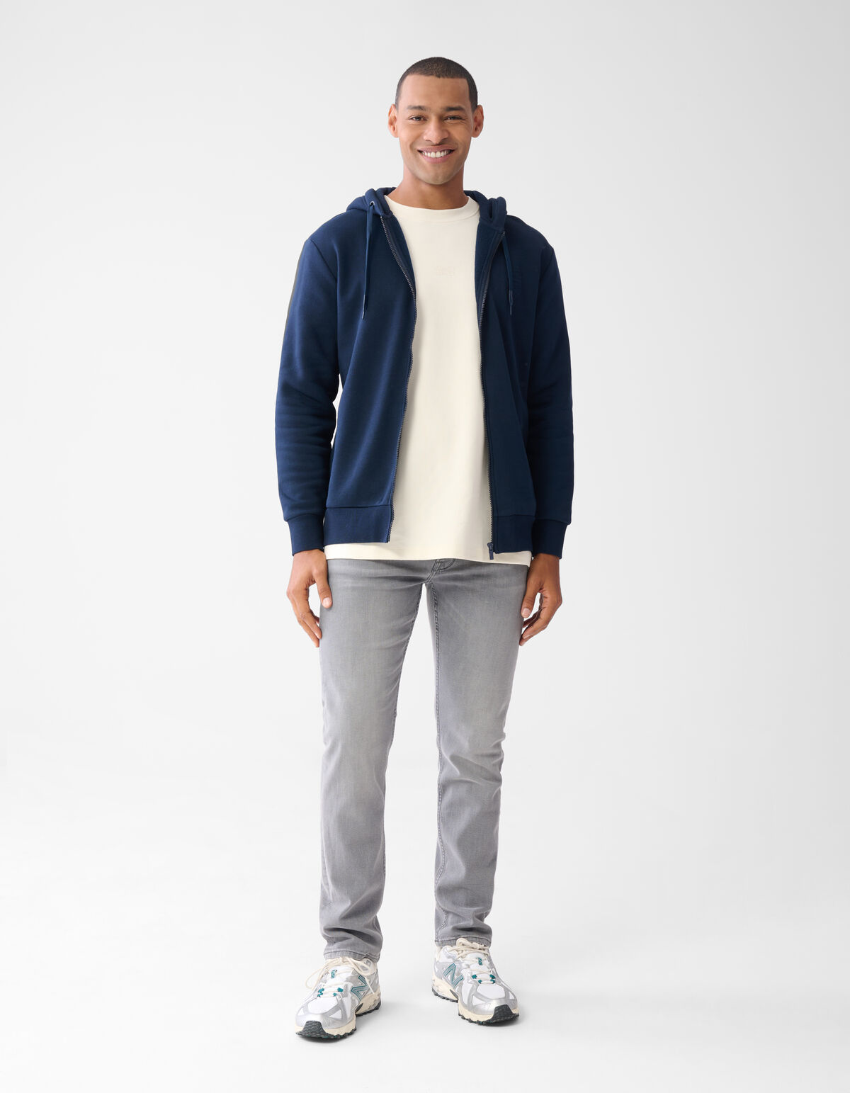 Kapuzenpullover mit Reißverschluss Navy SHOEBY MEN