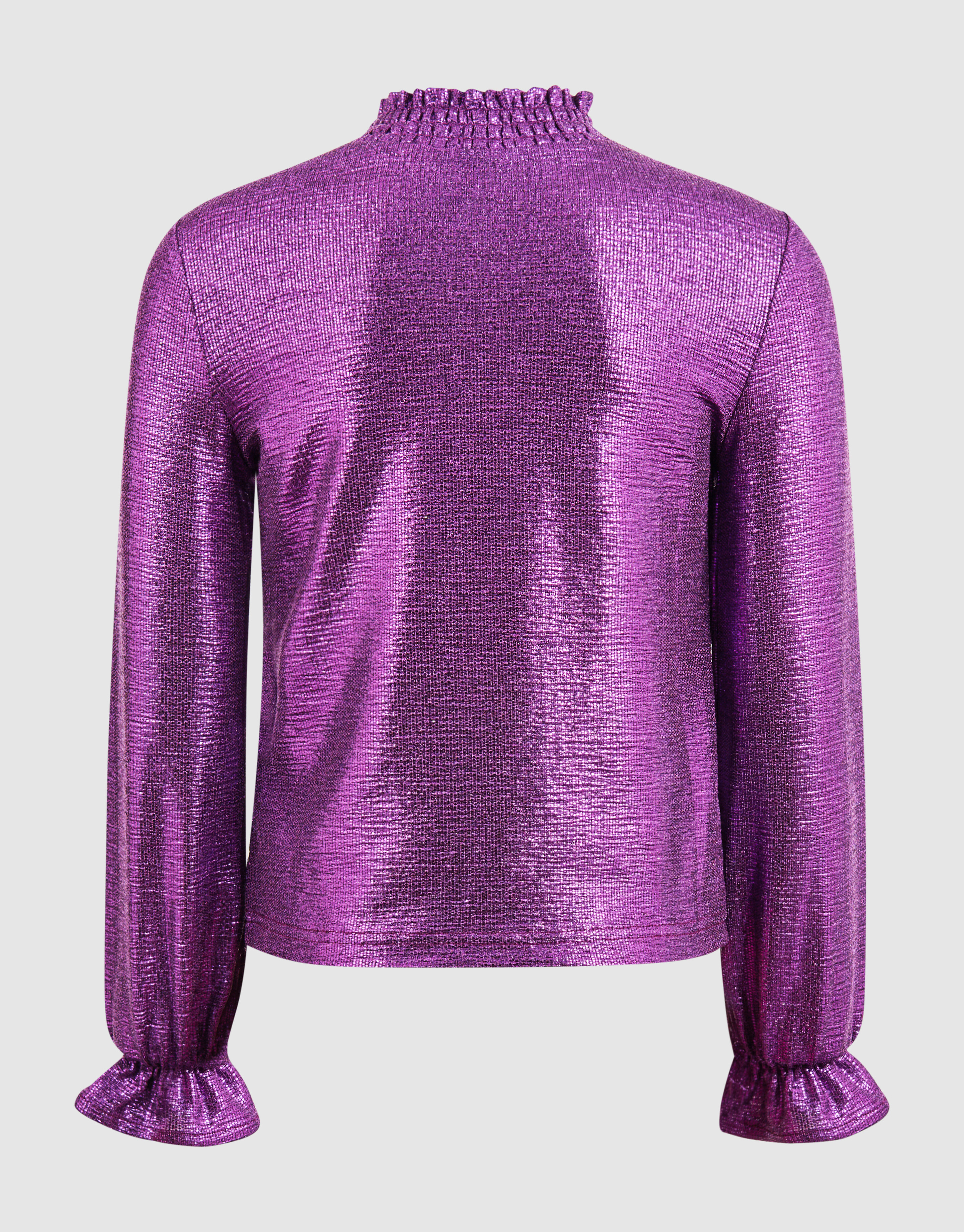 Metallic Langarmtop Schwarz Rosa/Violett SHOEBY GIRLS