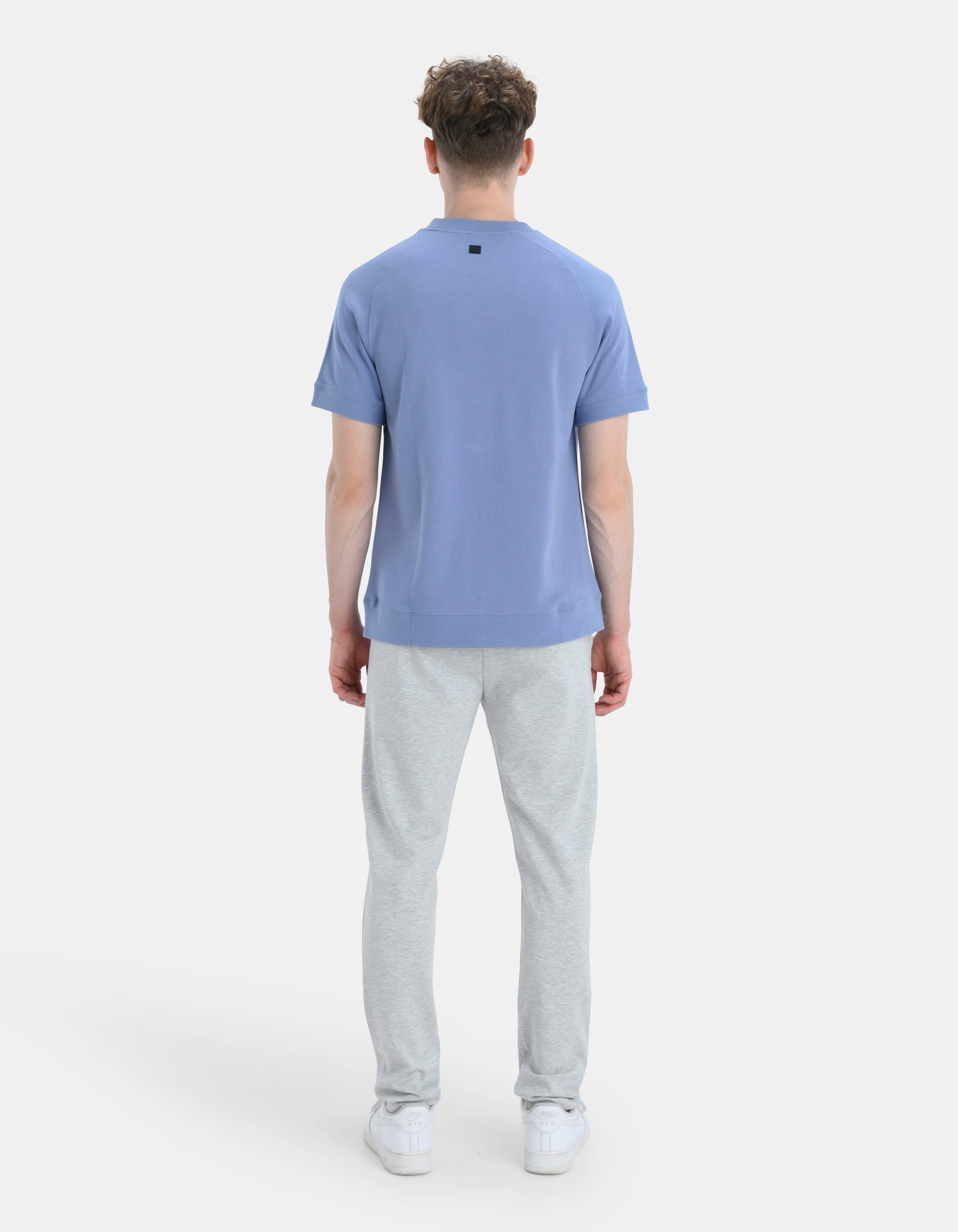 T-Shirt aus Sweatshirt-Stoff Blau REFILL