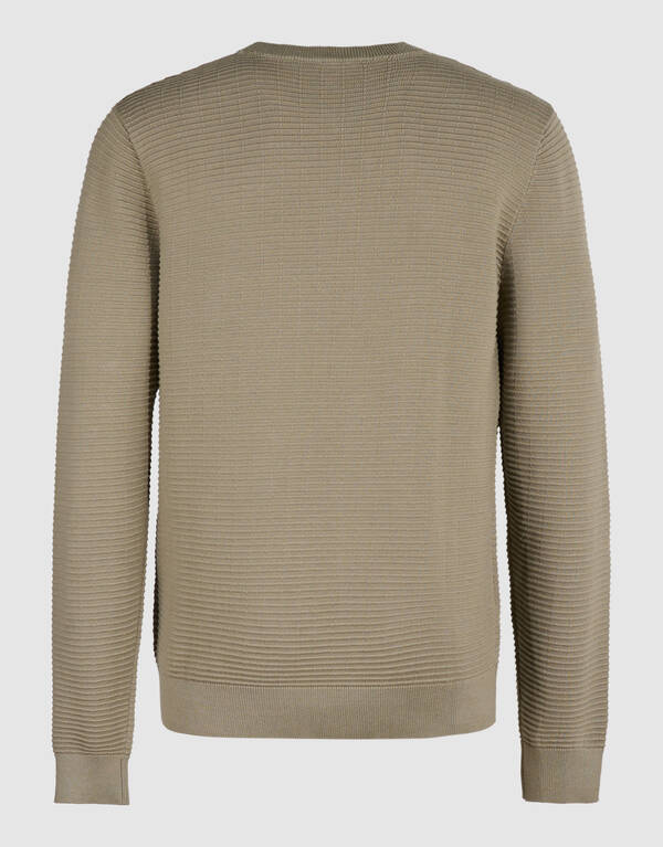 Rippstrick Pullover Grun SHOEBY MEN