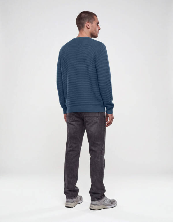 Gerippte Pullover Blau SHOEBY MEN