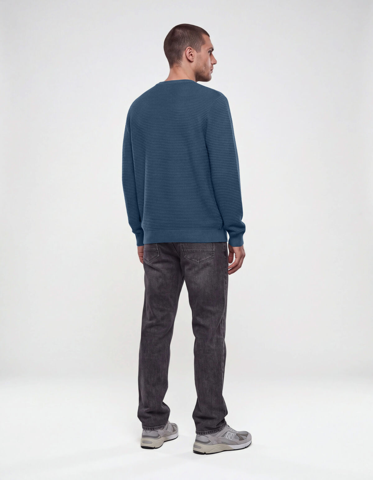 Gerippte Pullover Blau SHOEBY MEN