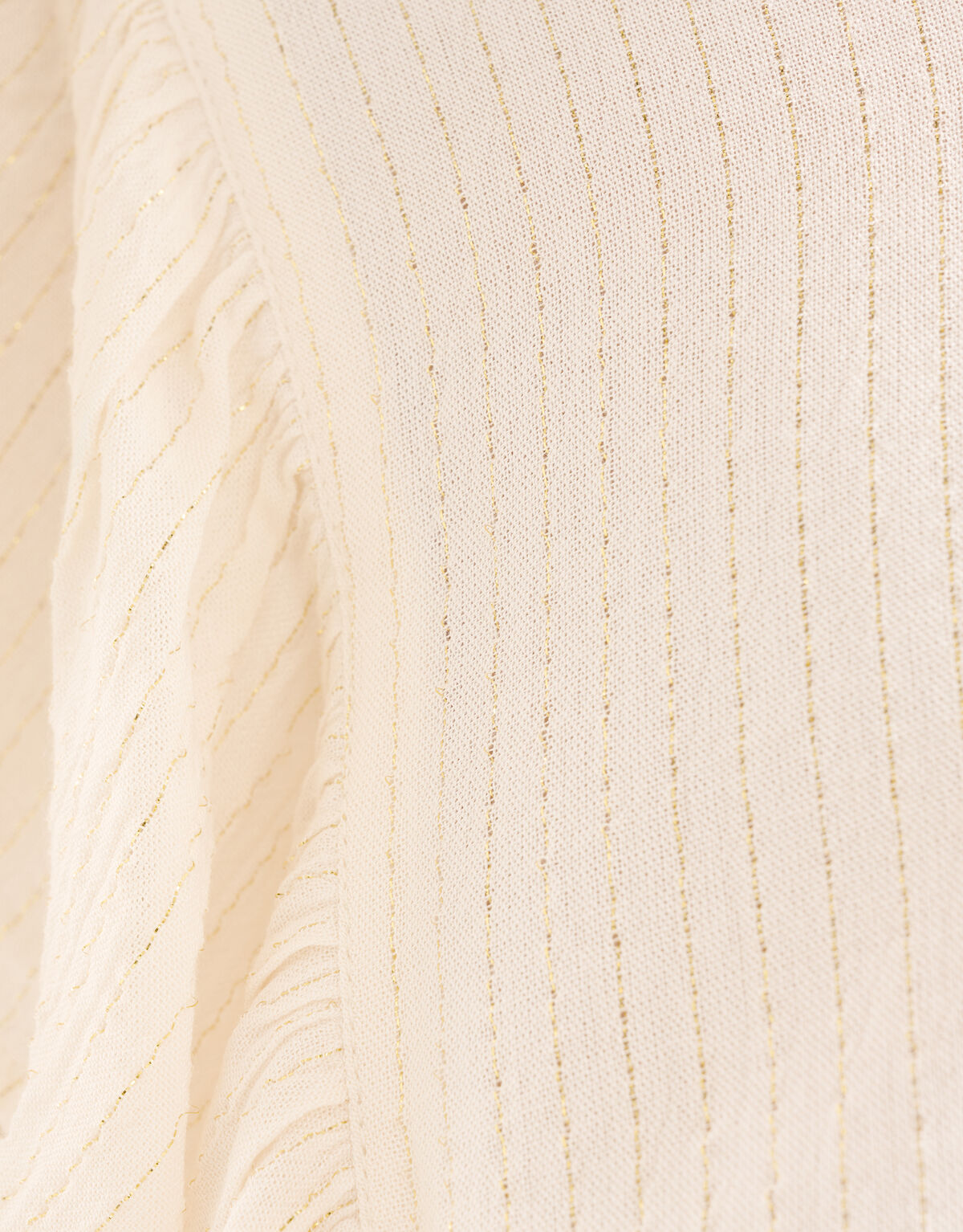 Rüschen-Lurex-Top Off White SHOEBY WOMEN