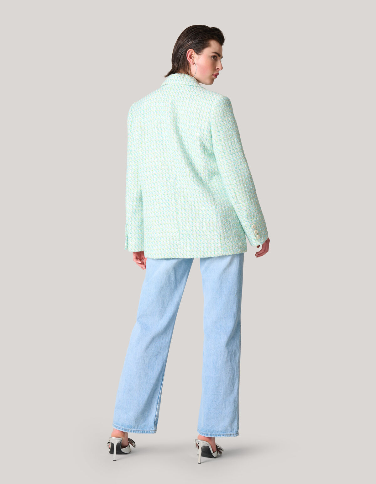 Übergroßer Tweed-Blazer Blau SHOEBY WOMEN