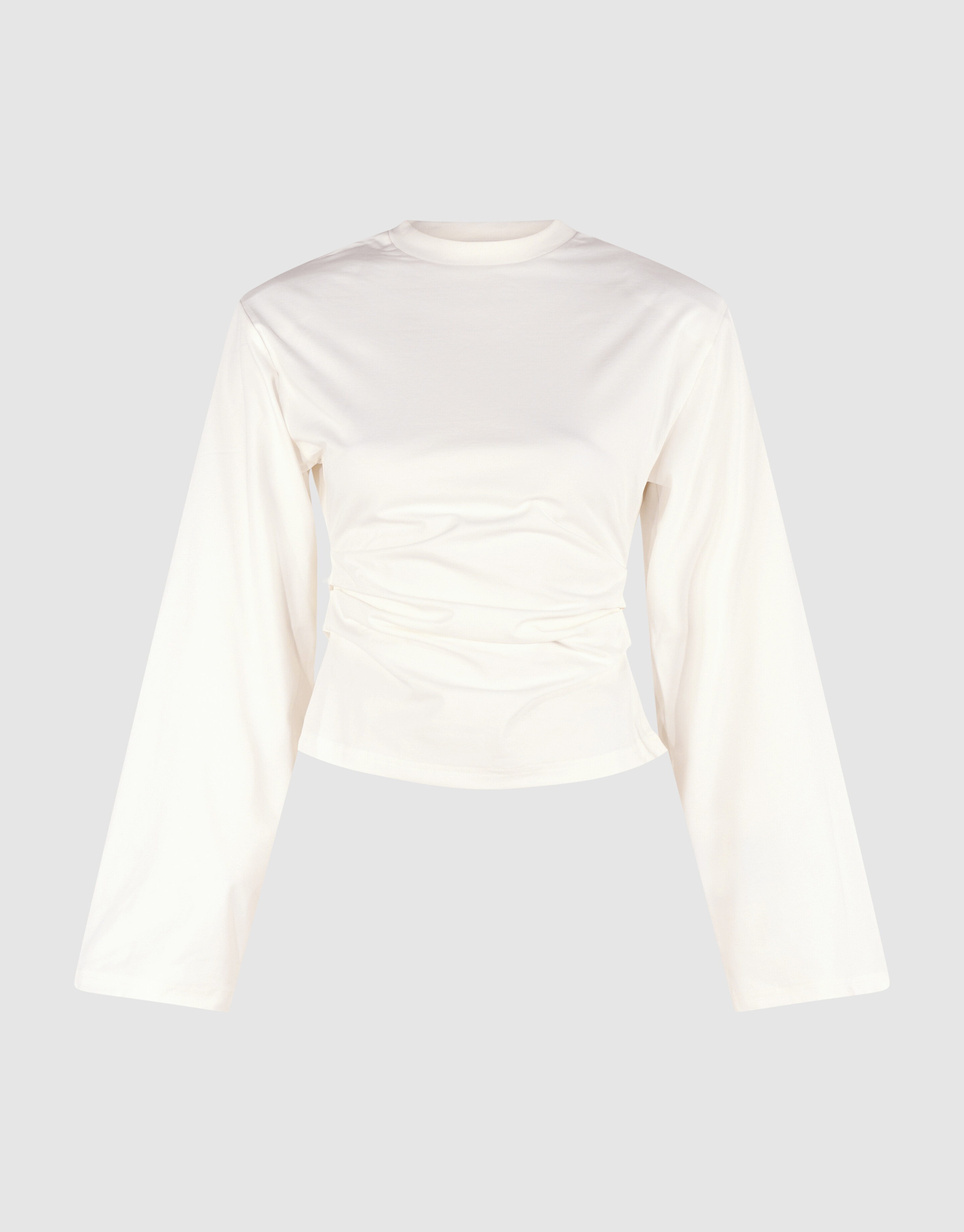 Drapierte Schulter Longsleeve Ecru SHOEBY WOMEN