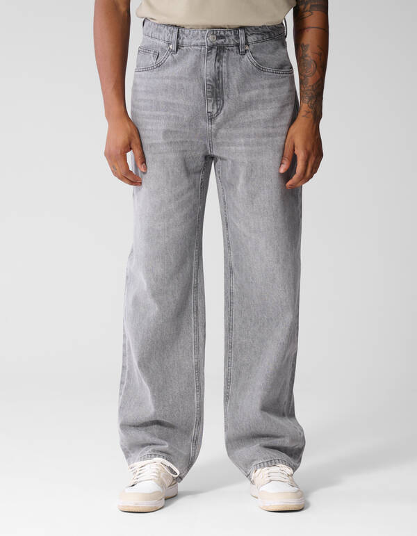 Baggy Fit Jeans Lichtgrijs L34 SHOEBY MEN