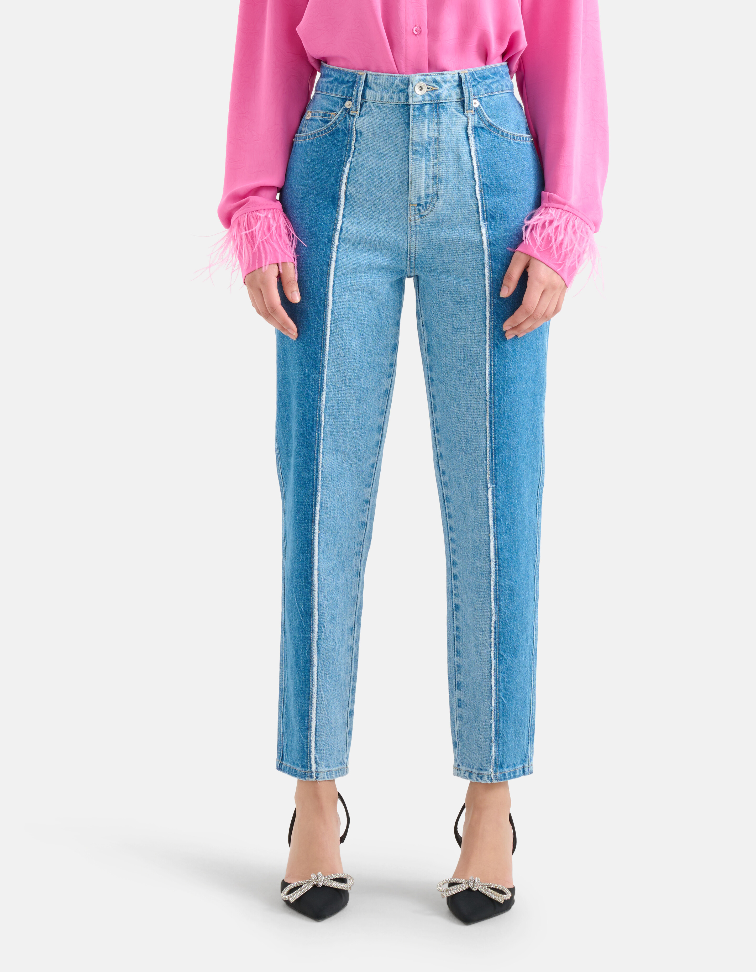 Zweifarbige Denim-Jeans Mediumstone Länge 28 SHOEBY WOMEN