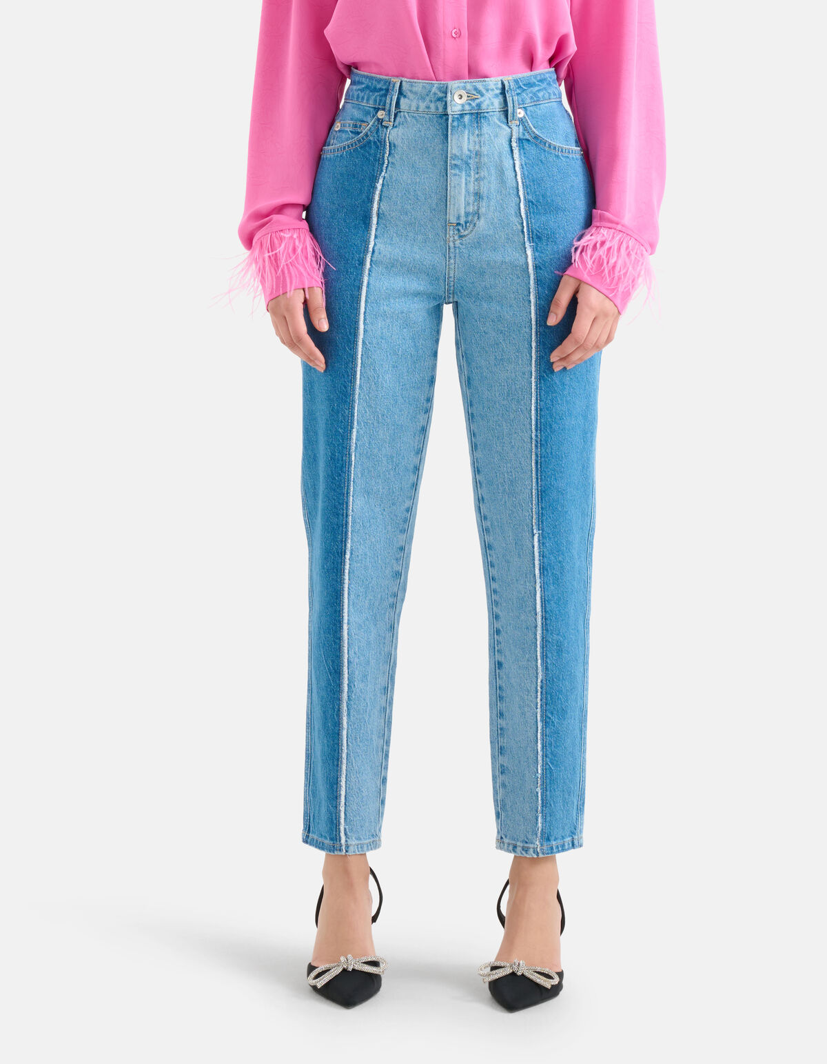 Zweifarbige Denim-Jeans L28 Mediumstone SHOEBY WOMEN