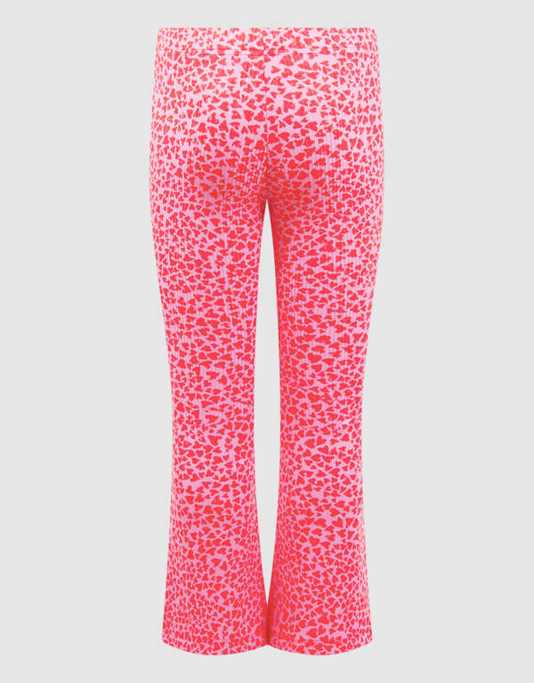 Rib Heart Flaired Legging Rosa SHOEBY GIRLS