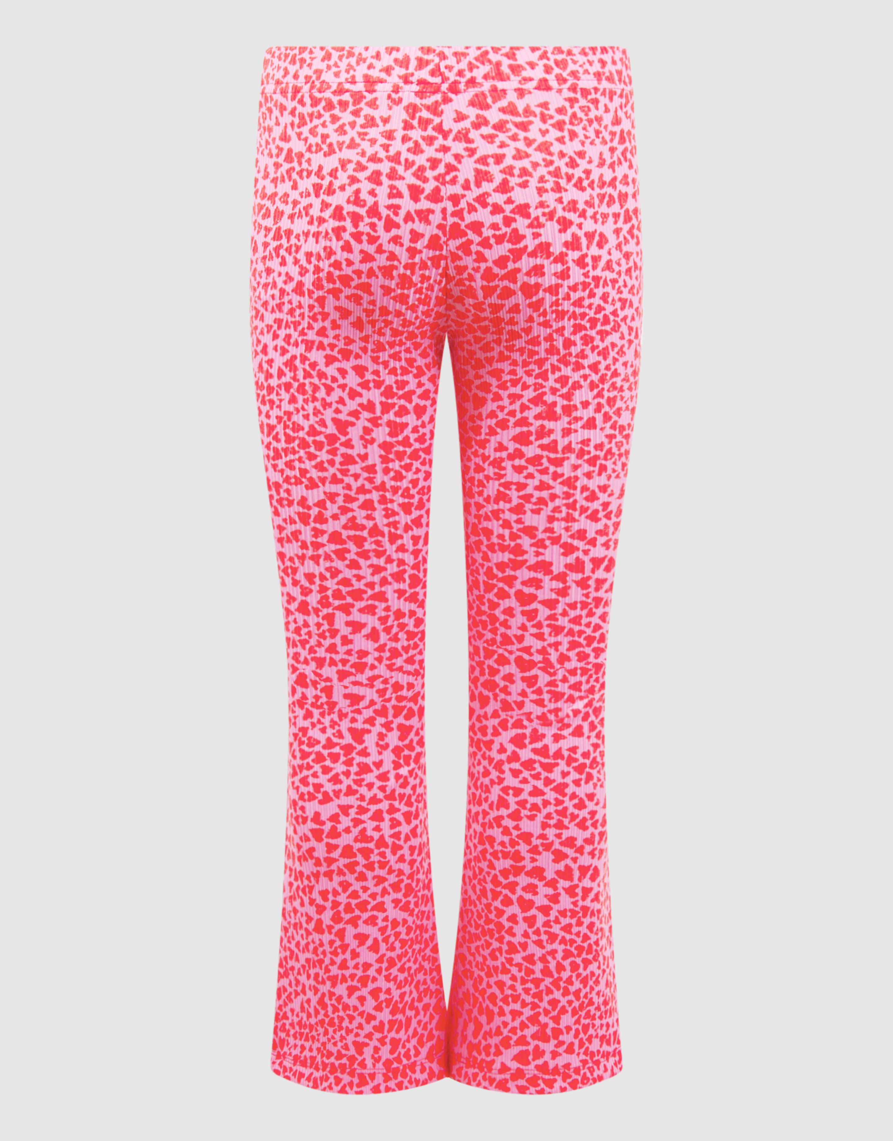 Rib Heart Flaired Legging Rosa SHOEBY GIRLS