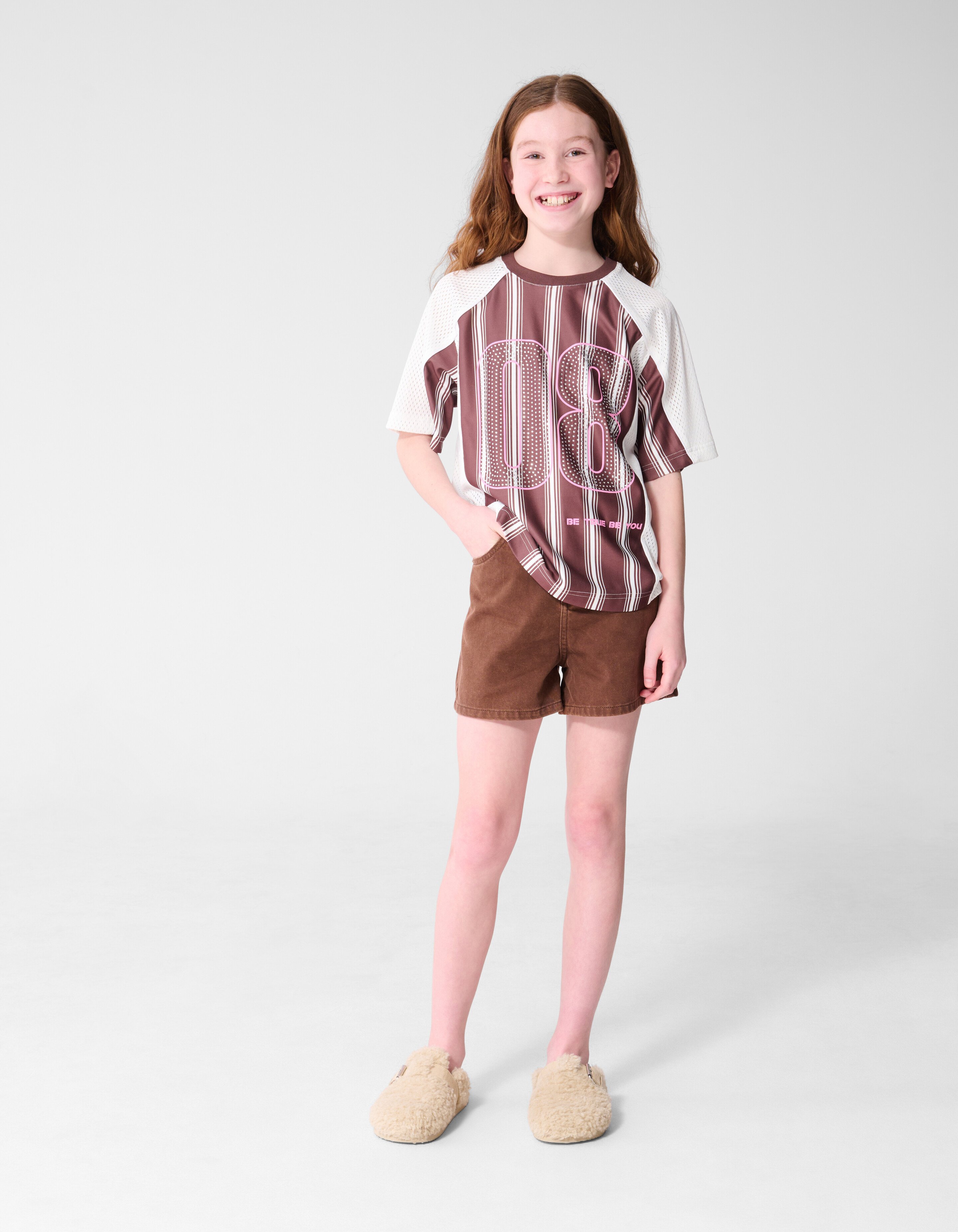 Strass Sporty T-Shirt Braun SHOEBY GIRLS