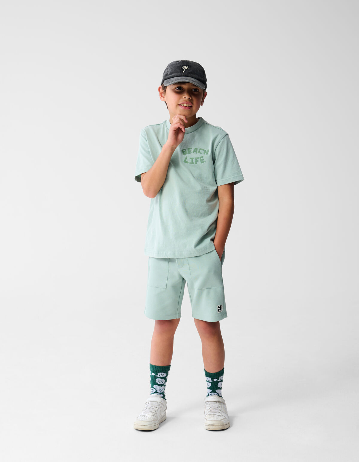 Strandleben-T-Shirt Grün SHOEBY BOYS