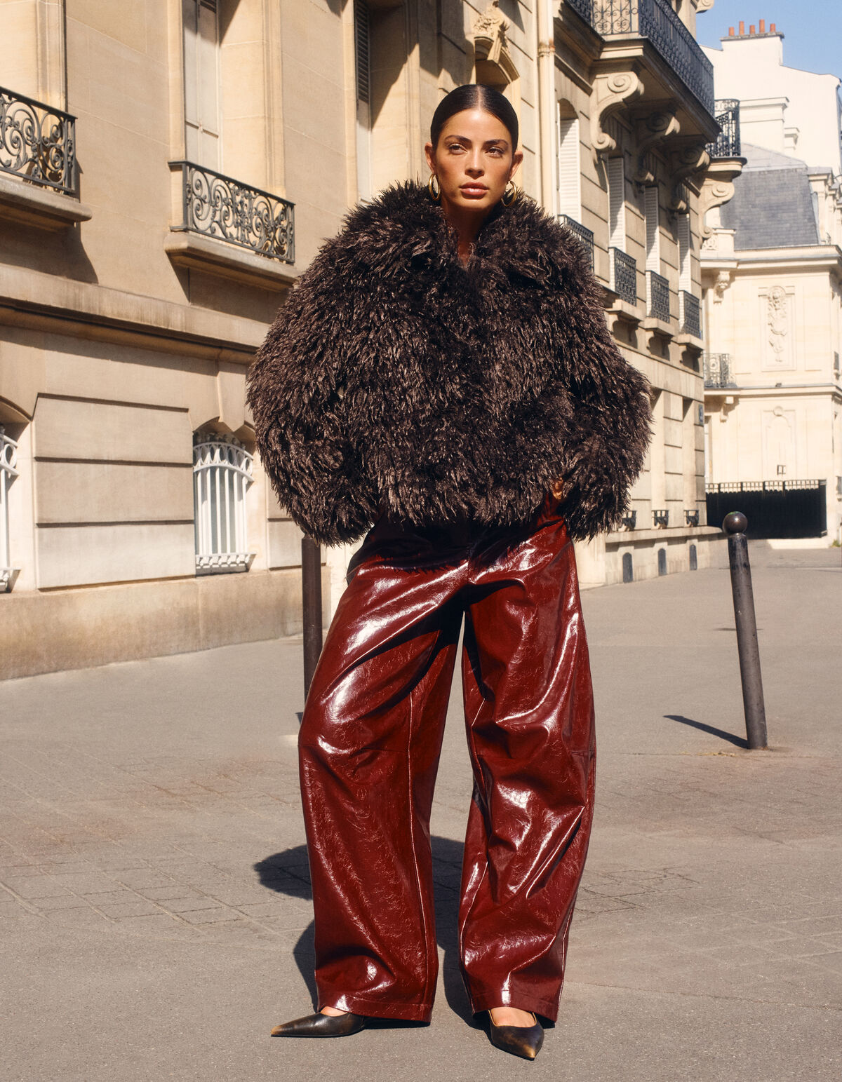 Hairy Faux Fur Jacke Braun SHOEBY WOMEN
