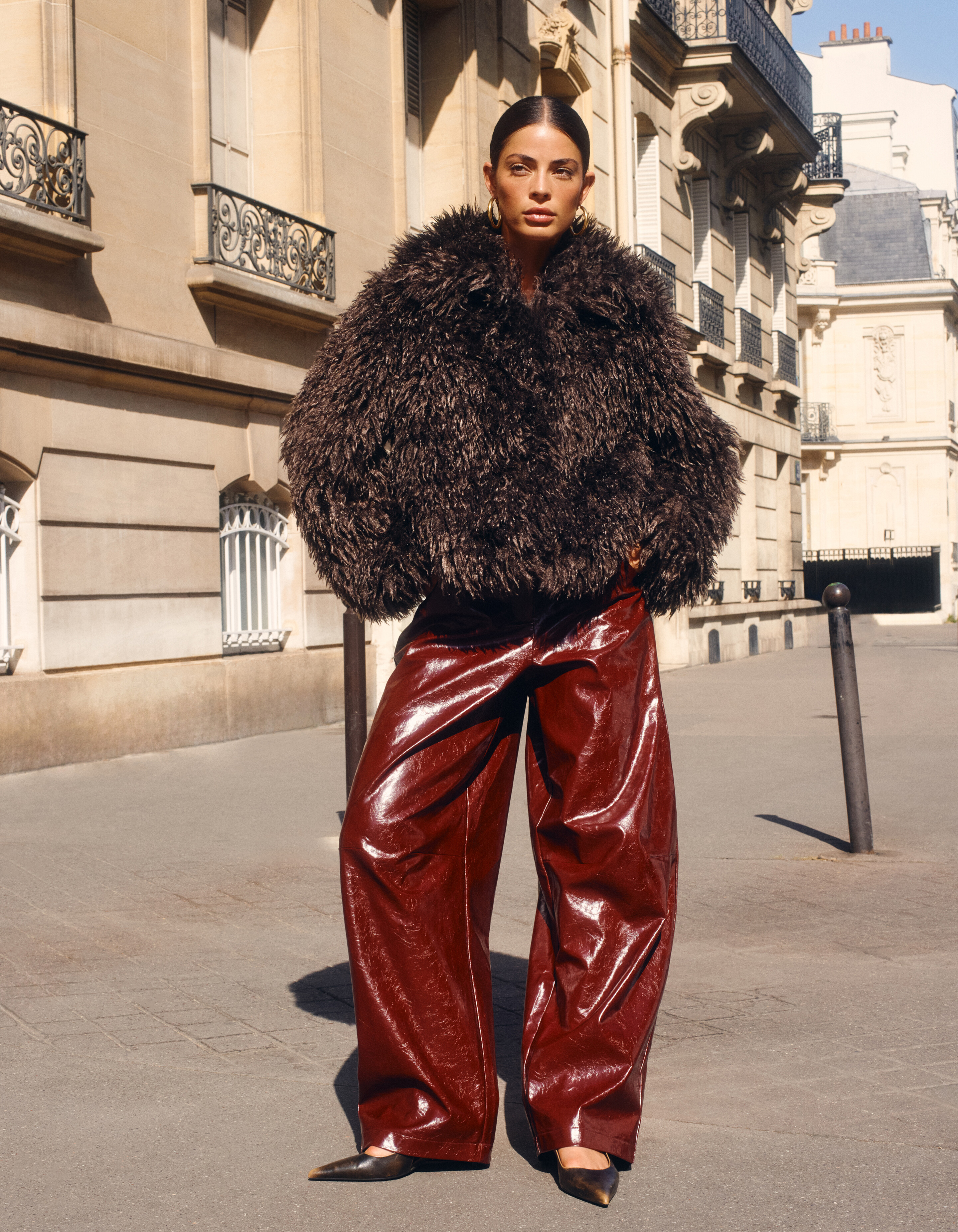 Hairy Faux Fur Jacke Braun SHOEBY WOMEN
